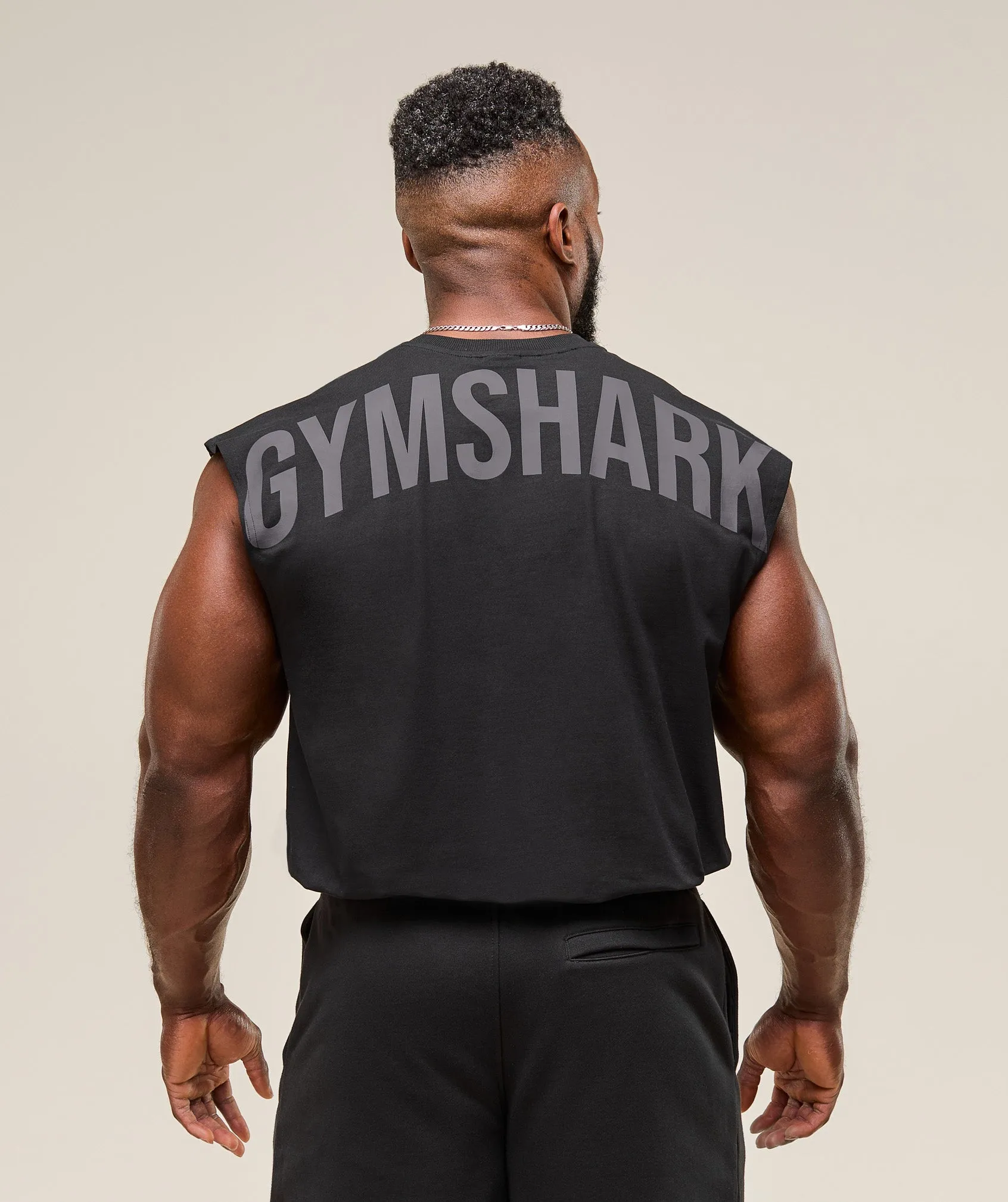 Gymshark Power Cut Off Tank - Black sold by Gymshark product image thumbnail 3