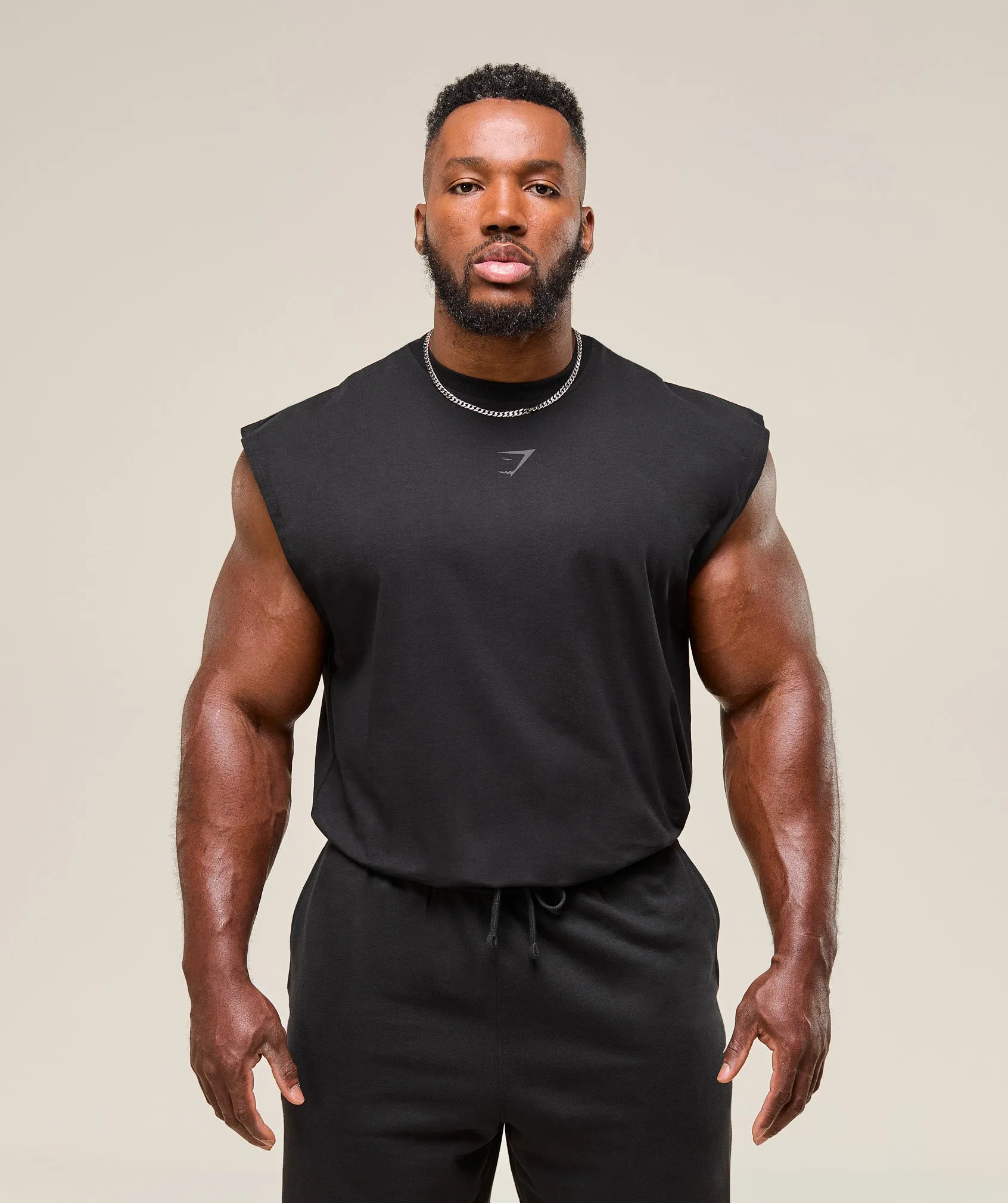 Gymshark Power Cut Off Tank - Black sold by Gymshark product image thumbnail 2