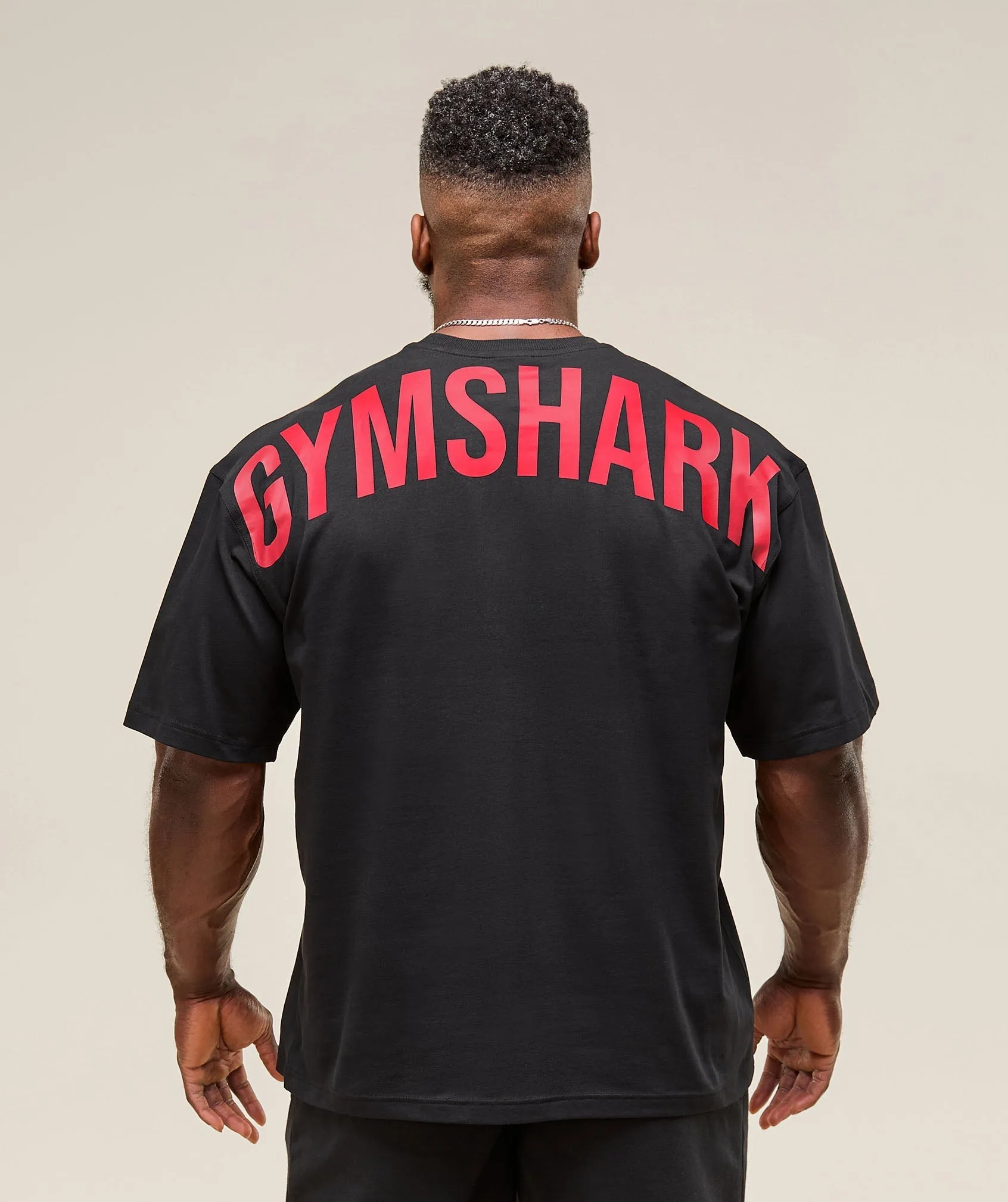 Gymshark Power T-Shirt - Black/Conditioning Red sold by Gymshark product image thumbnail 3