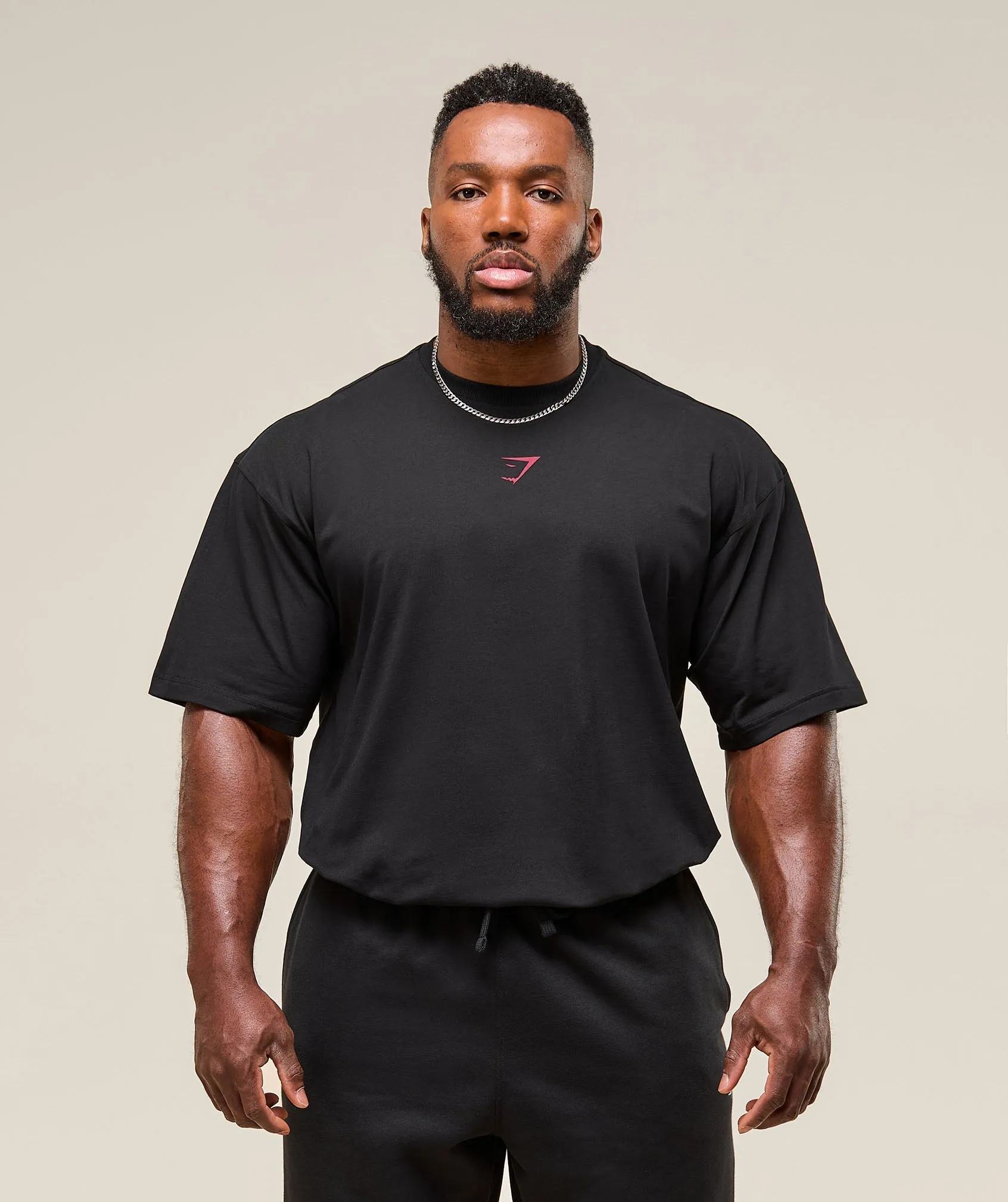 Gymshark Power T-Shirt - Black/Conditioning Red sold by Gymshark product image thumbnail 4