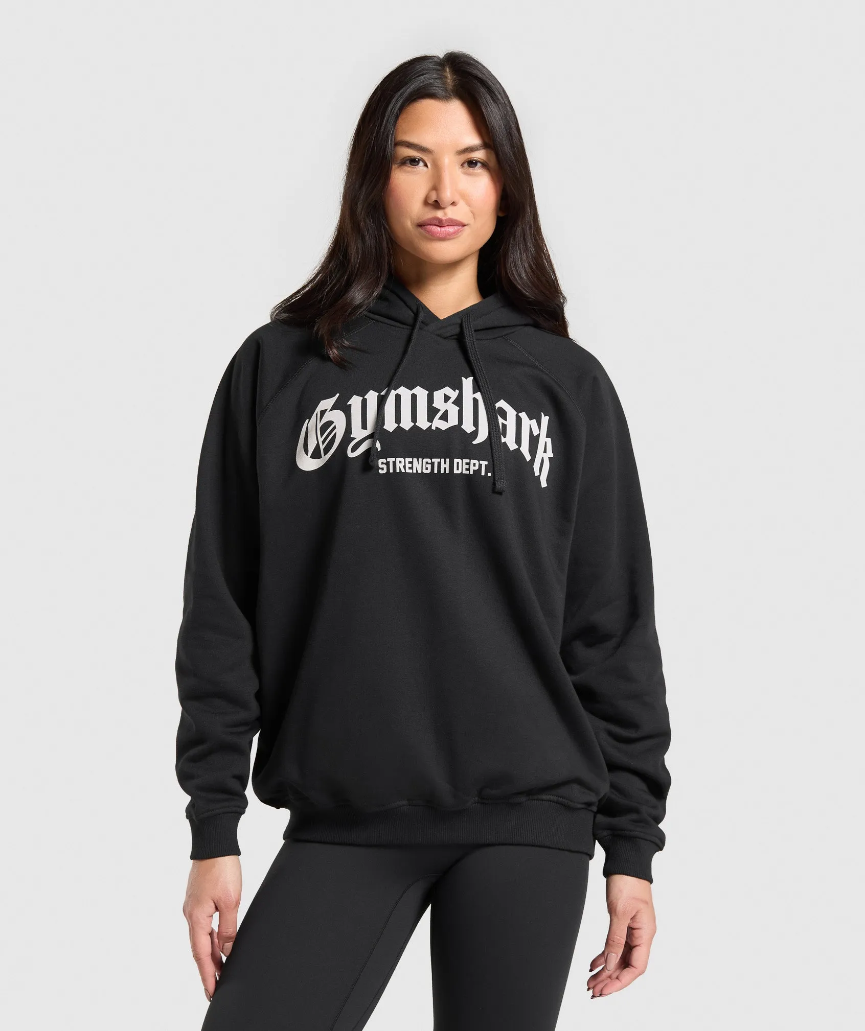 Gymshark Strength Department Graphic Hoodie - Black sold by Gymshark