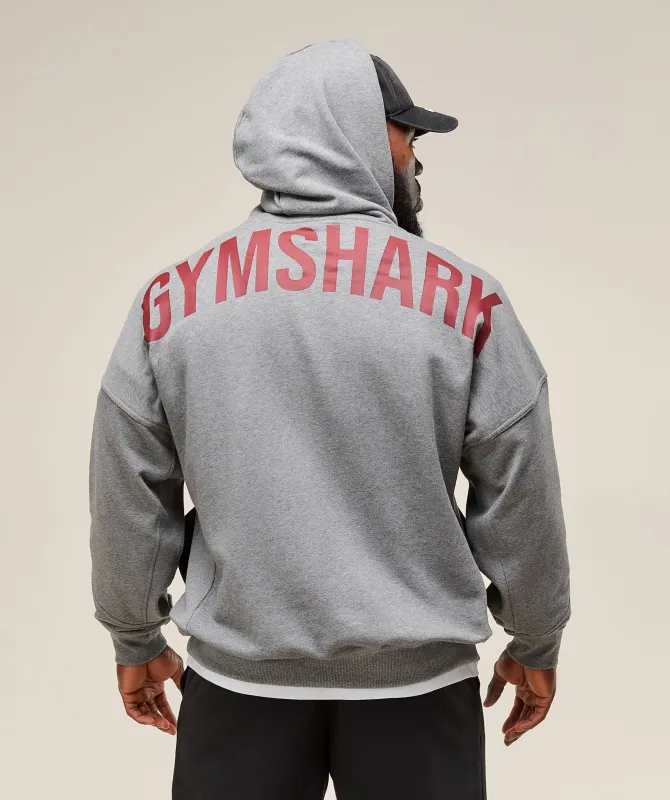 Gymshark Power Zip Up Hoodie - Charcoal Core Marl sold by Gymshark
