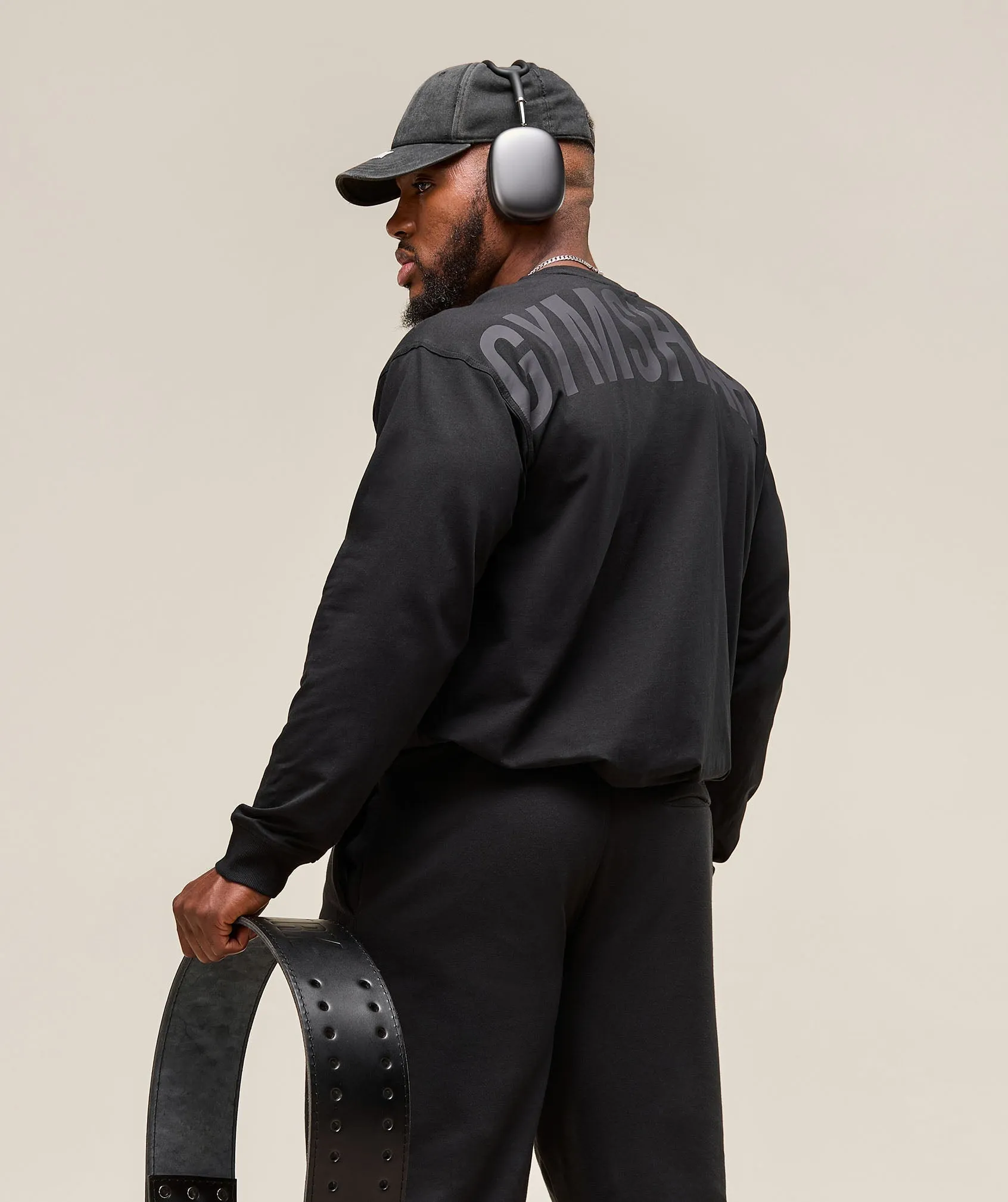 Gymshark Power Long Sleeve T-Shirt - Black sold by Gymshark