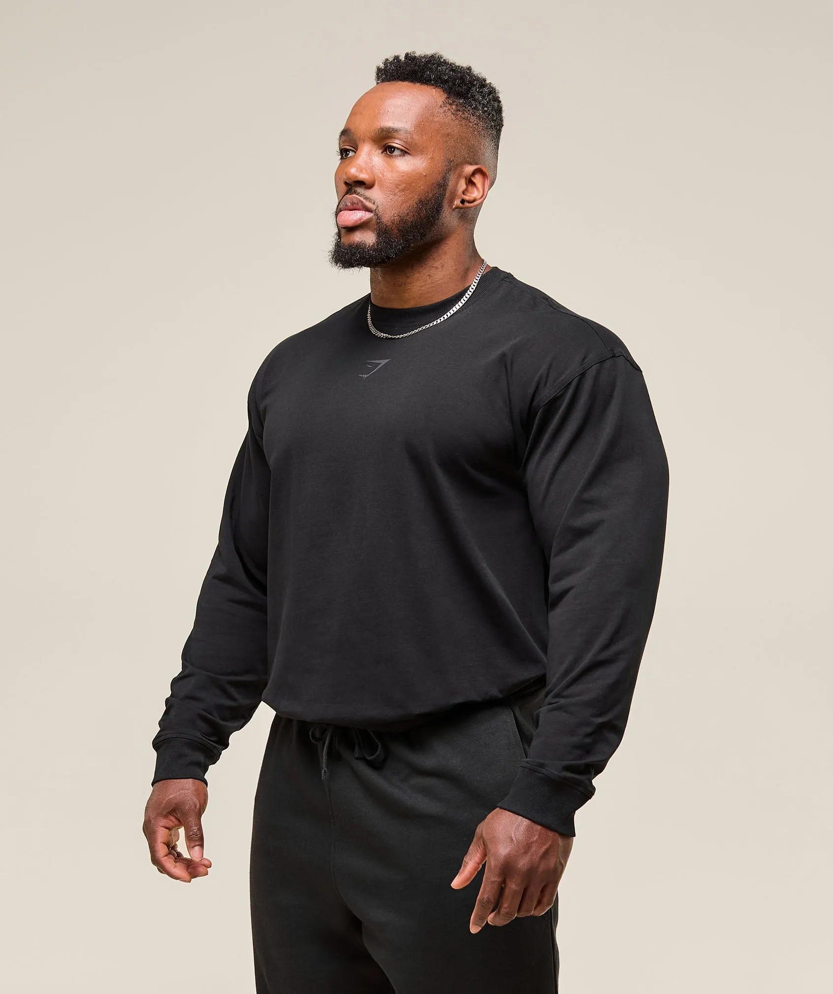 Gymshark Power Long Sleeve T-Shirt - Black sold by Gymshark product image thumbnail 4