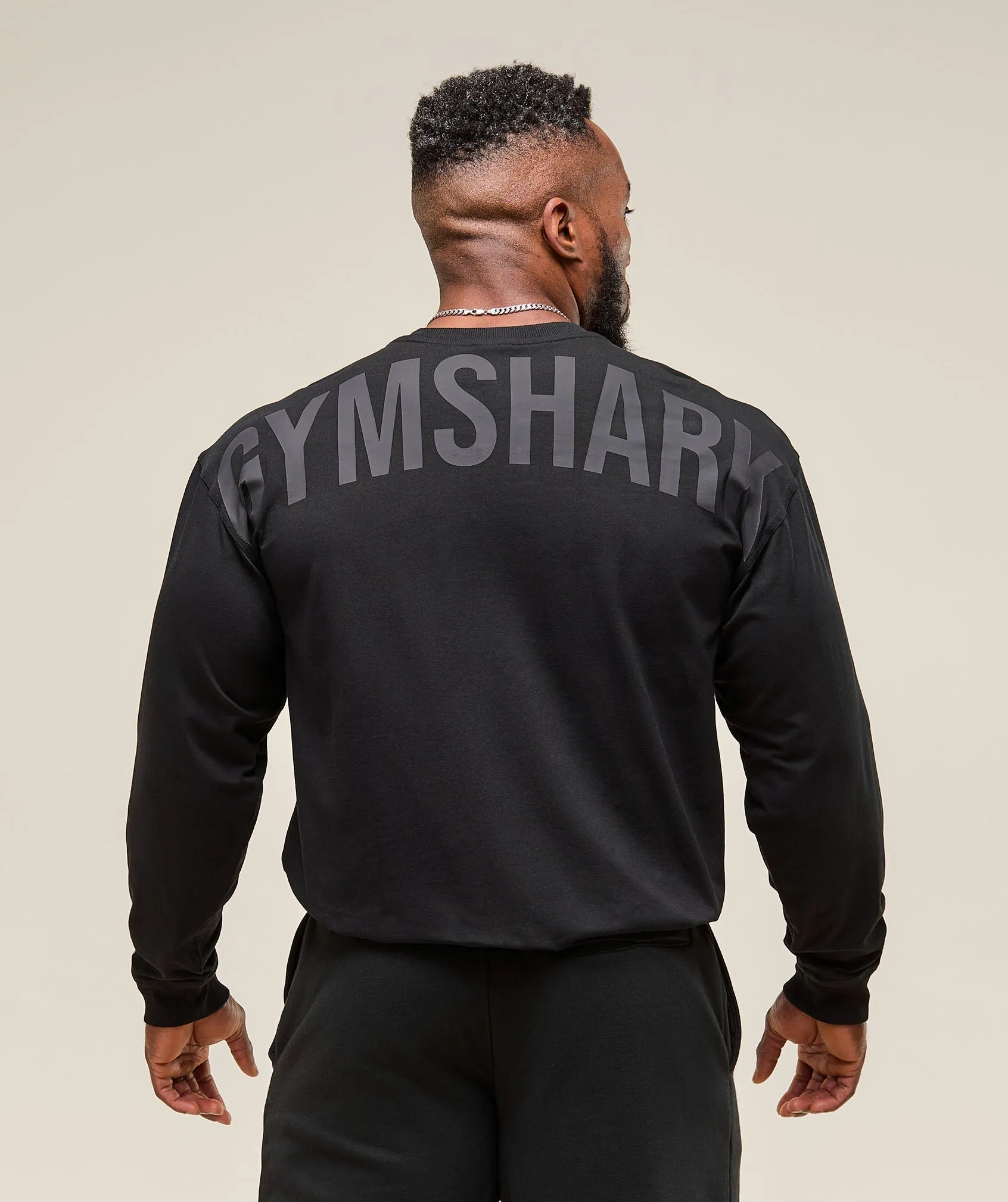 Gymshark Power Long Sleeve T-Shirt - Black sold by Gymshark product image thumbnail 5