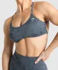Gymshark Adapt Camo Cross Back Sports Bra - Titanium Blue/Denim Grey sold by Gymshark