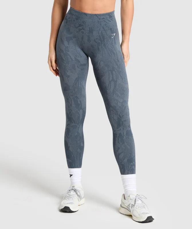 Gymshark Adapt Camo Seamless Leggings - Blue sold by Gymshark