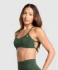 Gymshark Adapt Camo Cross Back Sports Bra - Trail Green/Classic Green sold by Gymshark