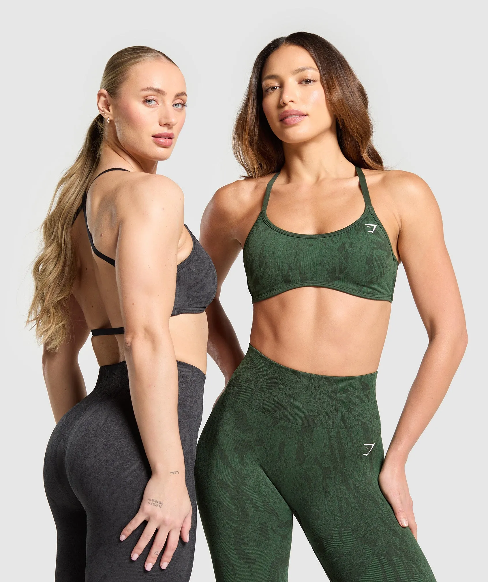 Gymshark Adapt Camo Cross Back Sports Bra - Trail Green/Classic Green sold by Gymshark product image thumbnail 5