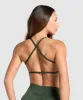 Gymshark Adapt Camo Cross Back Sports Bra - Trail Green/Classic Green sold by Gymshark