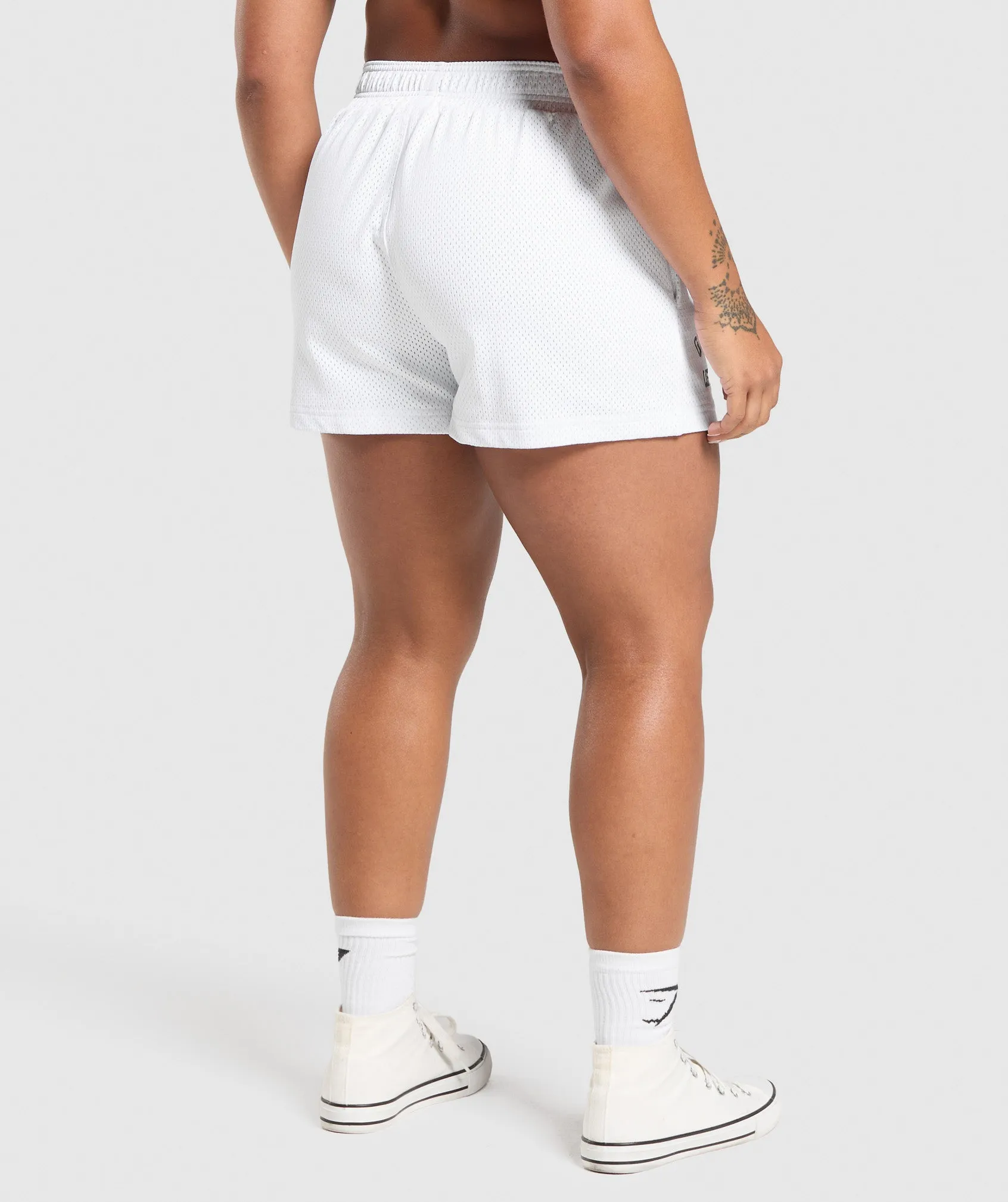 Gymshark Lifting Club Mesh 5" Shorts - White sold by Gymshark product image thumbnail 2