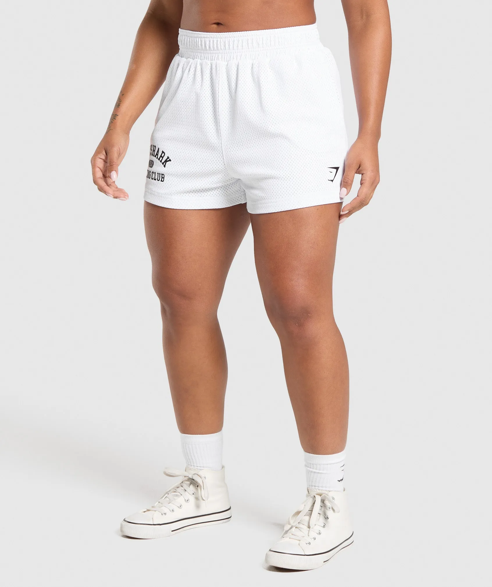 Gymshark Lifting Club Mesh 5" Shorts - White sold by Gymshark product image thumbnail 3