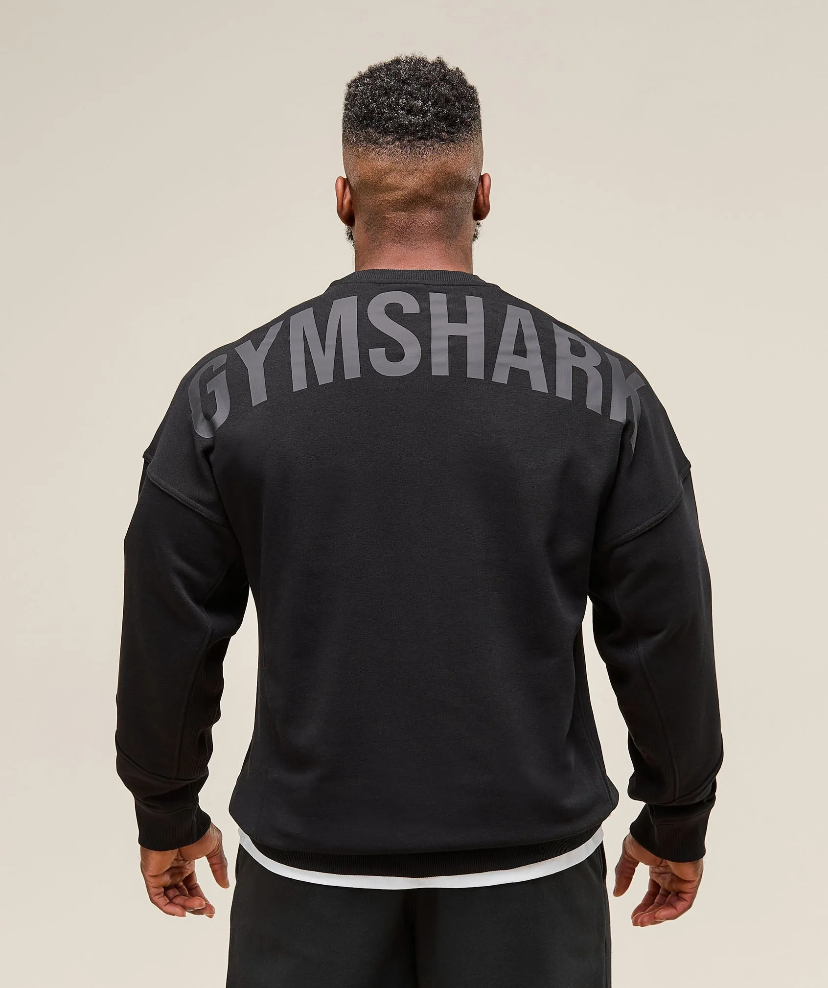 Gymshark Power Crew - Black sold by Gymshark