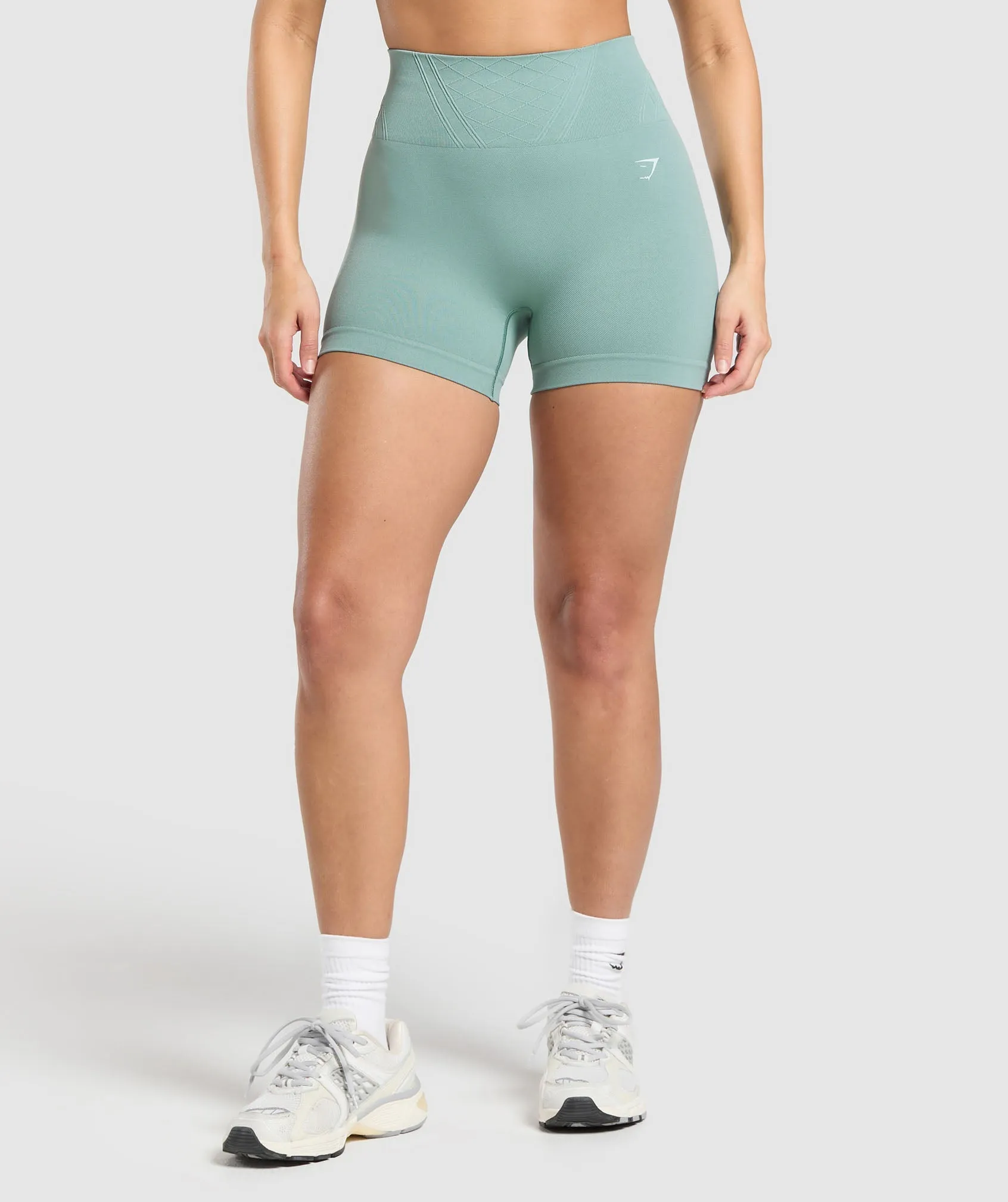 Gymshark Corset Seamless Shorts - Celeste Blue sold by Gymshark