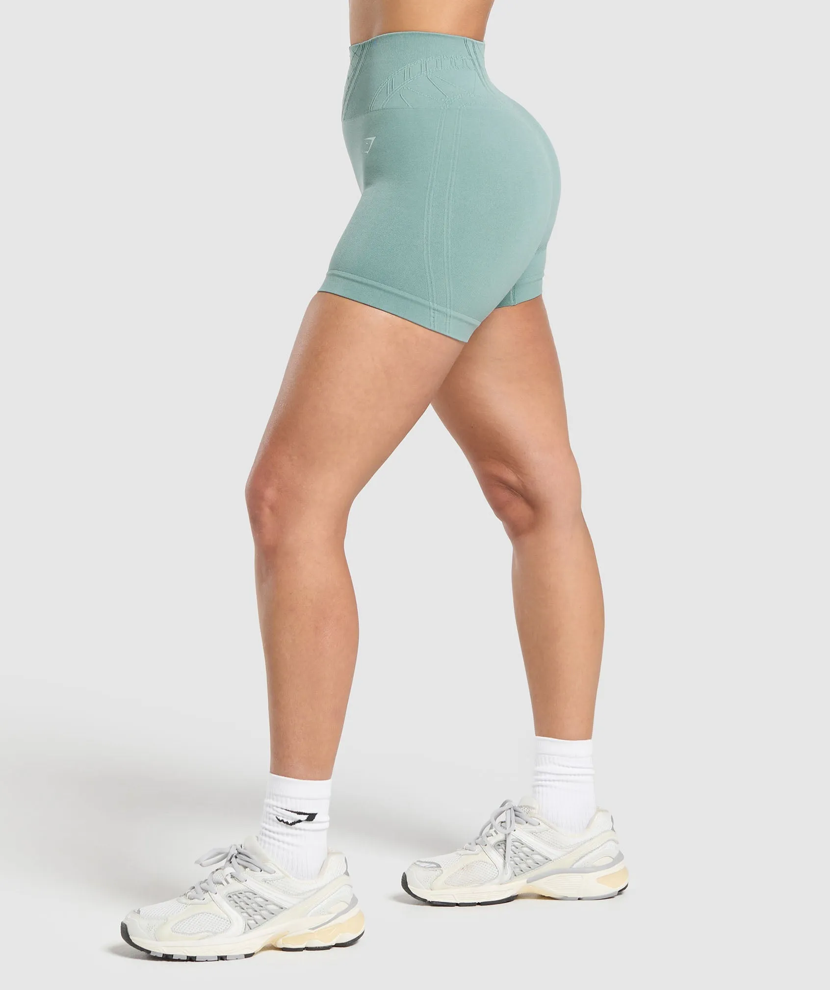 Gymshark Corset Seamless Shorts - Celeste Blue sold by Gymshark product image thumbnail 3