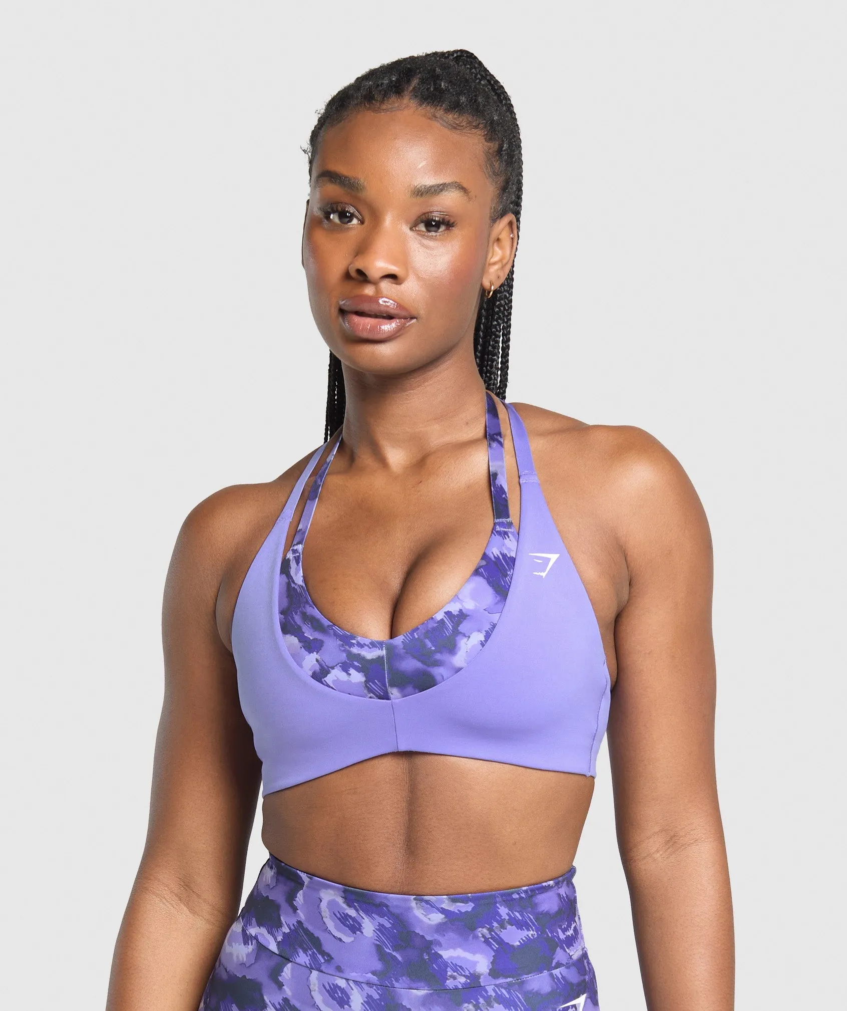Gymshark Reps T Back Sports Bra - Record Purple/Fresh Lilac sold by Gymshark