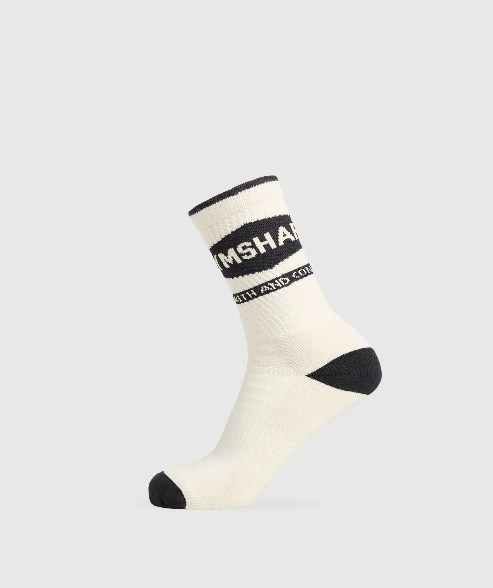 Gymshark Craft Crew Single - Oat White/Black sold by Gymshark