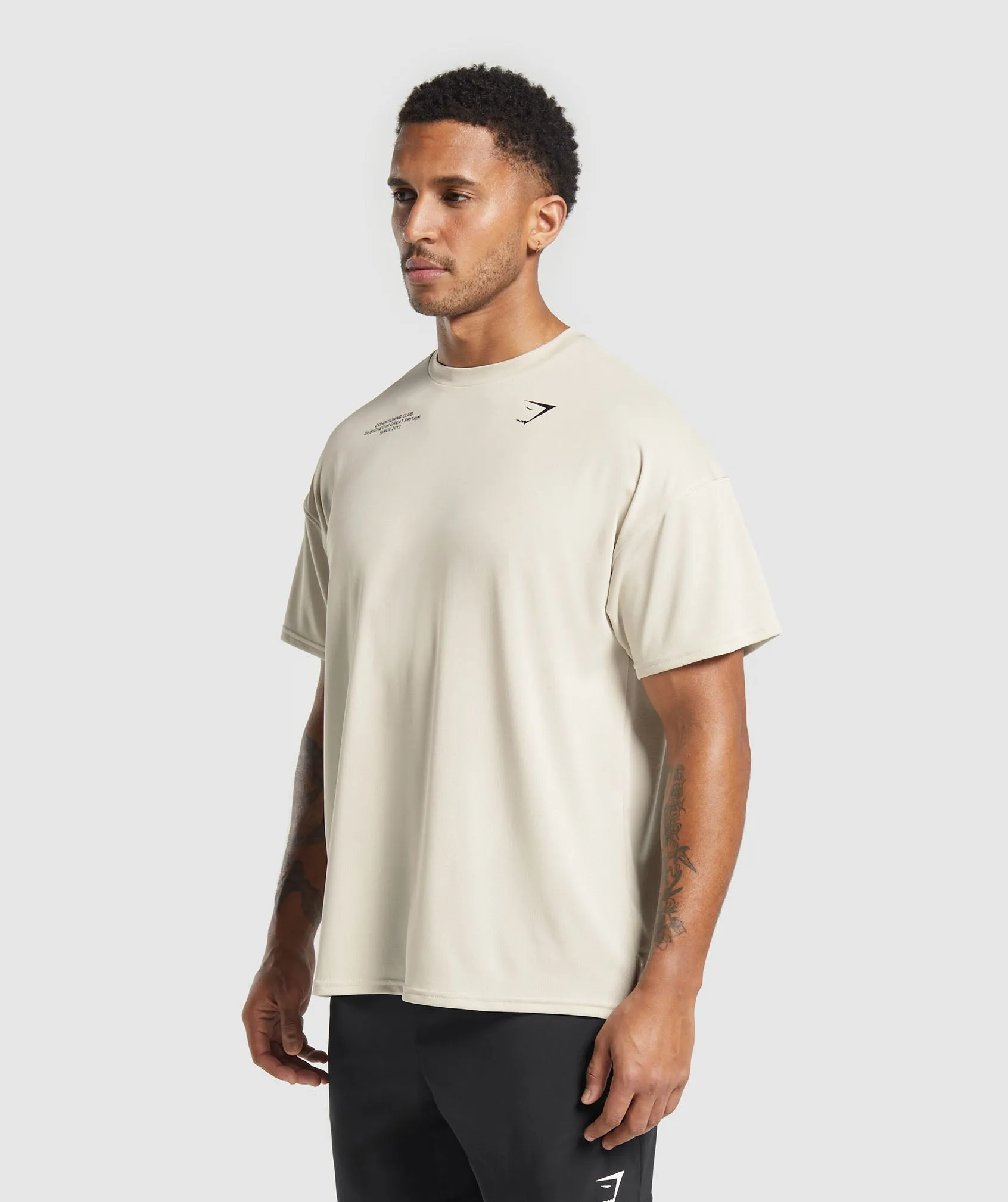 Gymshark Conditioning Club Oversized T-Shirt - Pebble Grey sold by Gymshark product image thumbnail 3