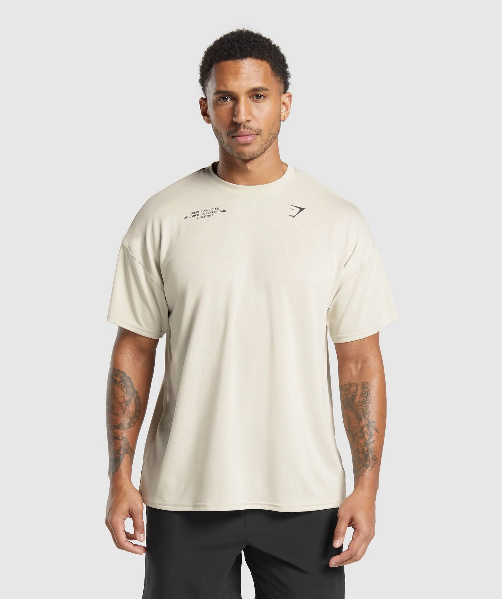 Gymshark Conditioning Club Oversized T-Shirt - Pebble Grey sold by Gymshark product image thumbnail 2