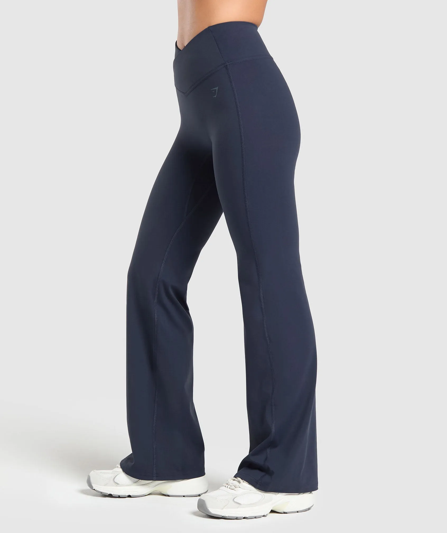 Gymshark Crossover Flared Leggings - Heavy Blue sold by Gymshark product image thumbnail 3