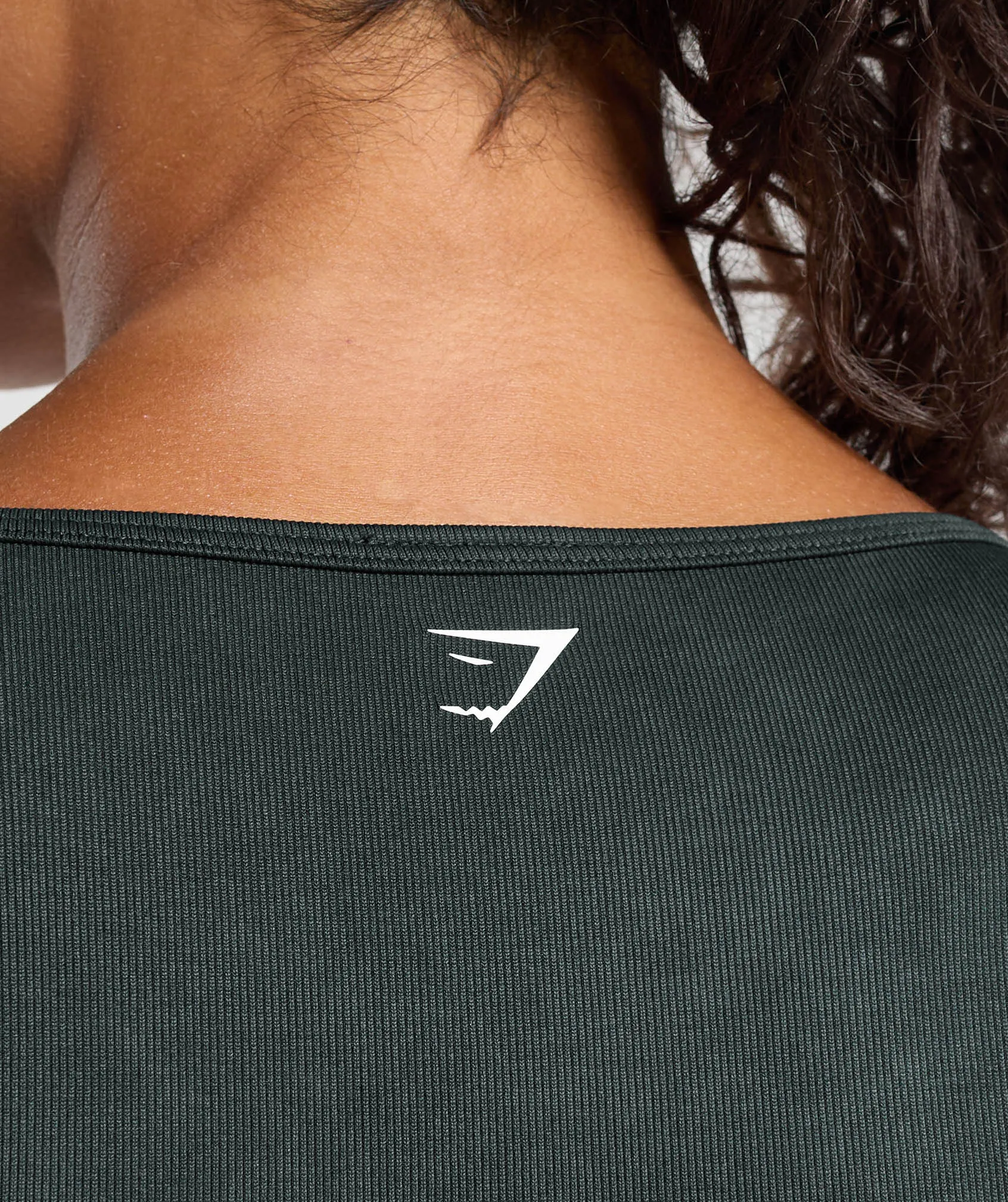 Gymshark Gains Seamless Washed Crop Top - Black sold by Gymshark product image thumbnail 5