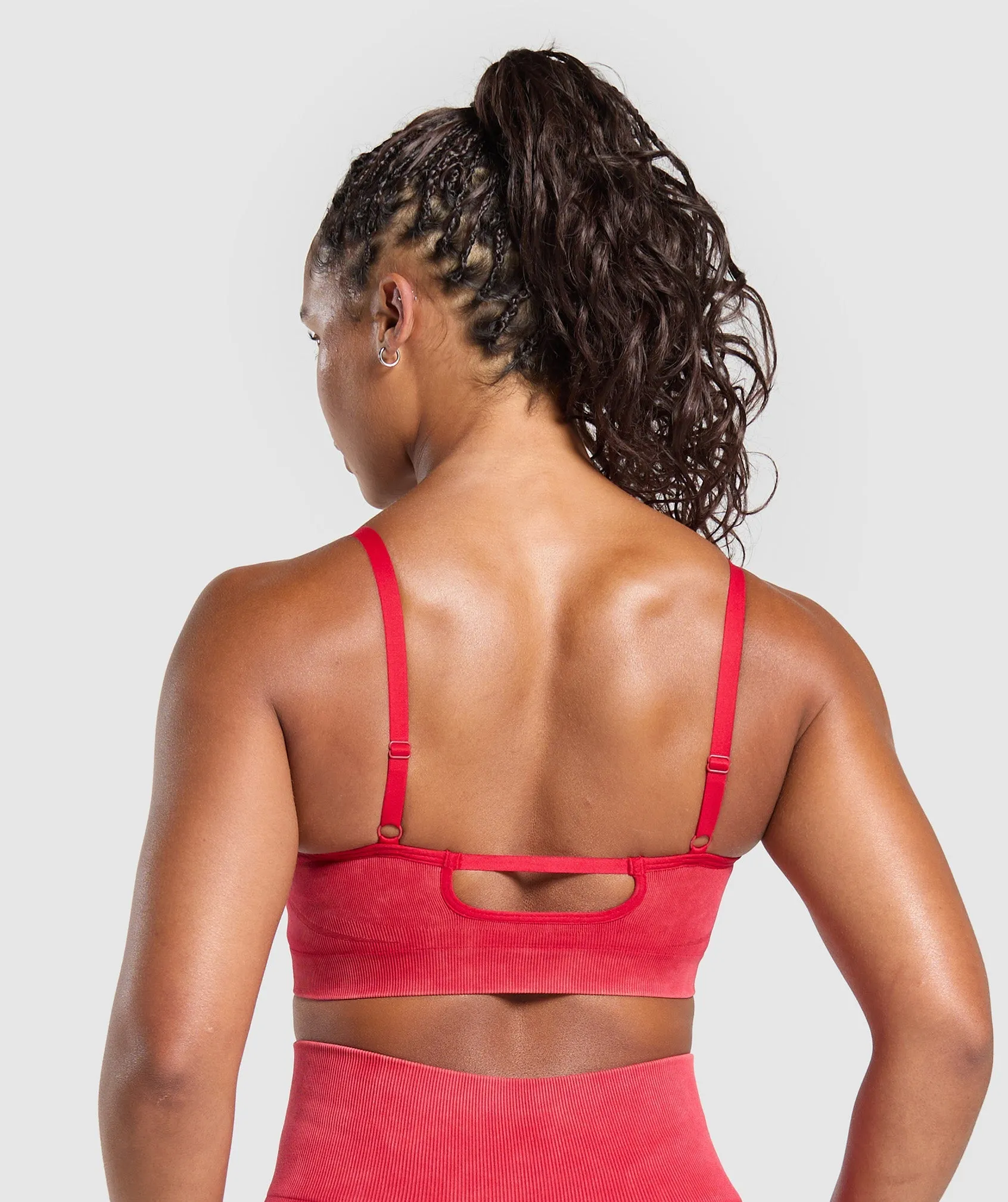 Gymshark Gains Seamless Washed Sports Bra - Carmine Red sold by Gymshark product image thumbnail 2