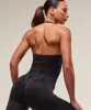 Gymshark Adapt X Whitney Animal Seamless Midi Tank - Black/Asphalt Grey sold by Gymshark