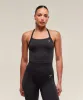 Gymshark Adapt X Whitney Animal Seamless Midi Tank - Black/Asphalt Grey sold by Gymshark