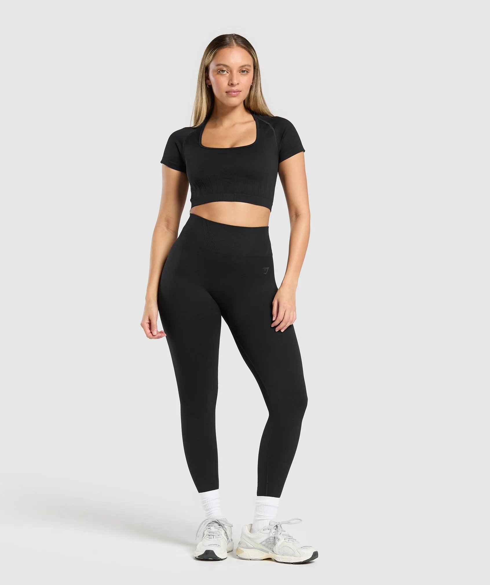 Gymshark Corset Seamless Crop Top - Black sold by Gymshark product image thumbnail 4