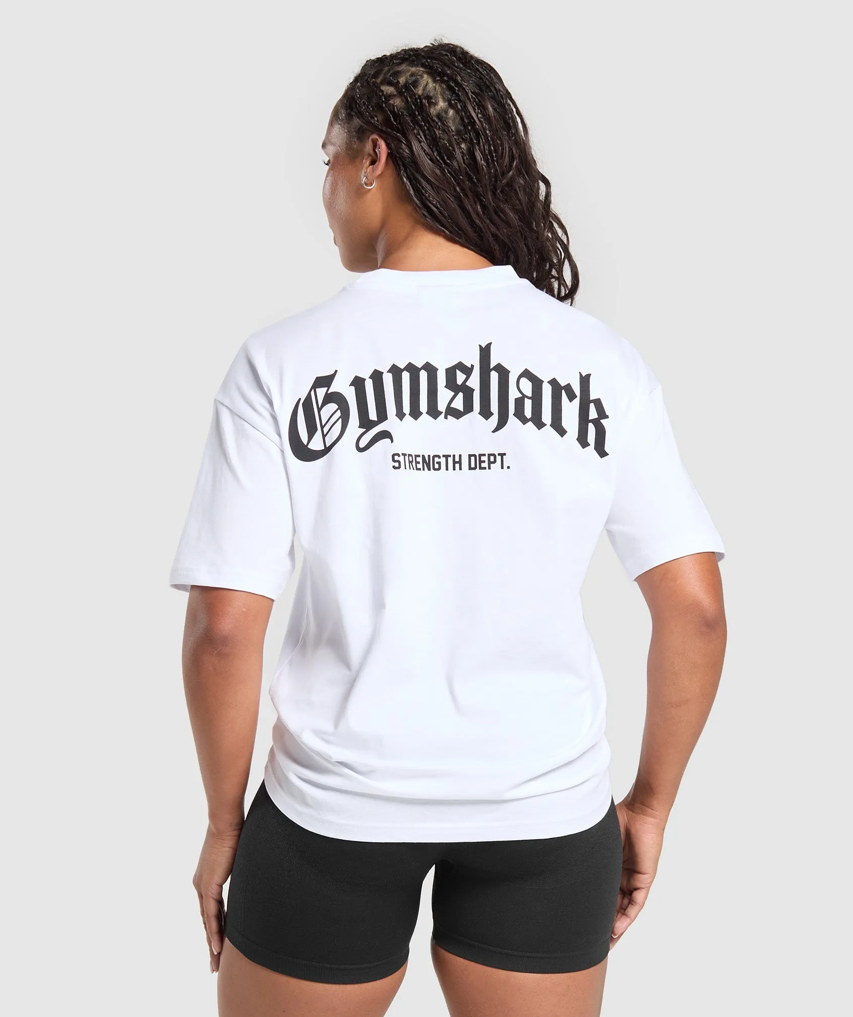 Gymshark Strength Department Graphic T-Shirt - White sold by Gymshark