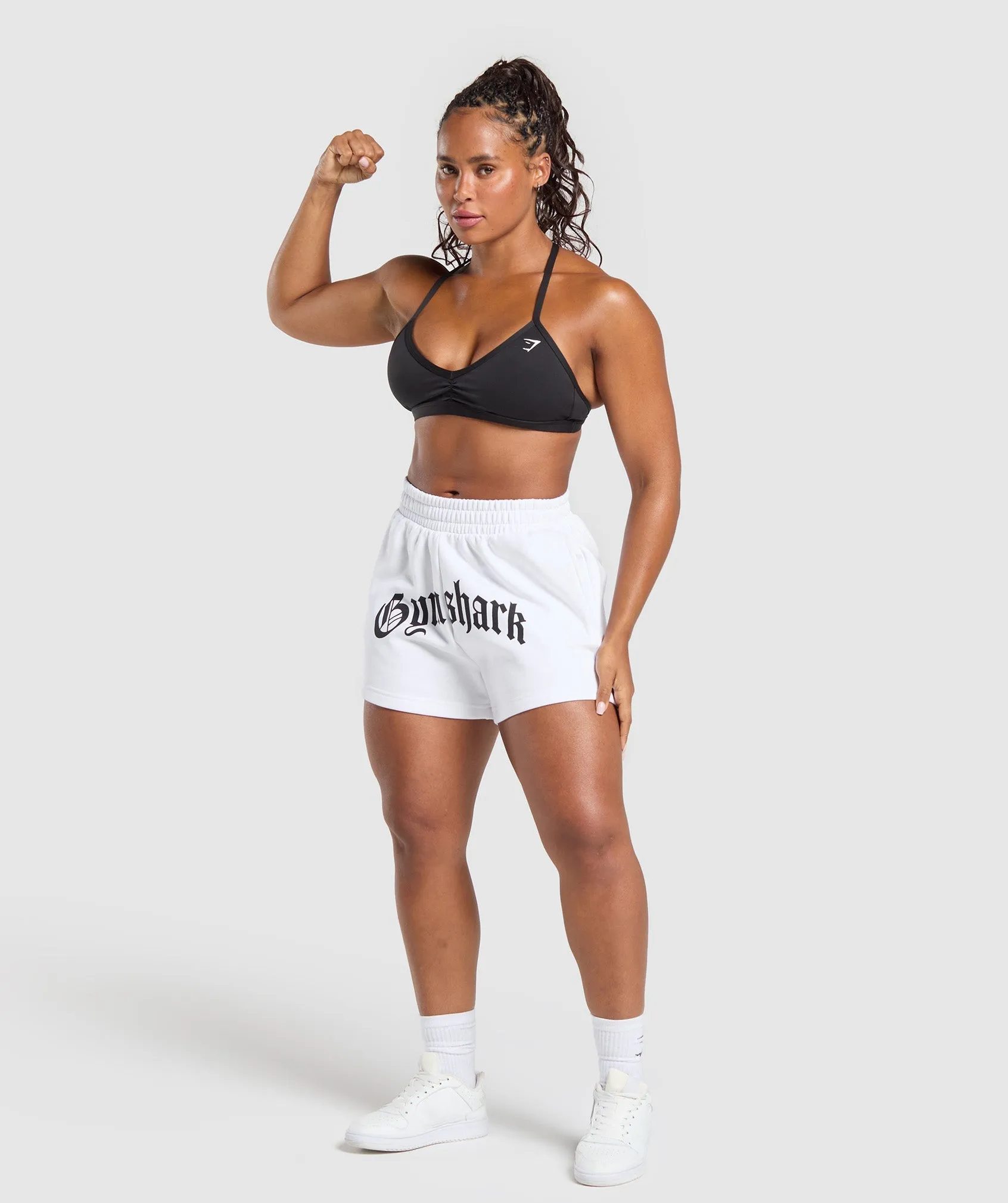Gymshark Strength Department Graphic Shorts - White sold by Gymshark product image thumbnail 4
