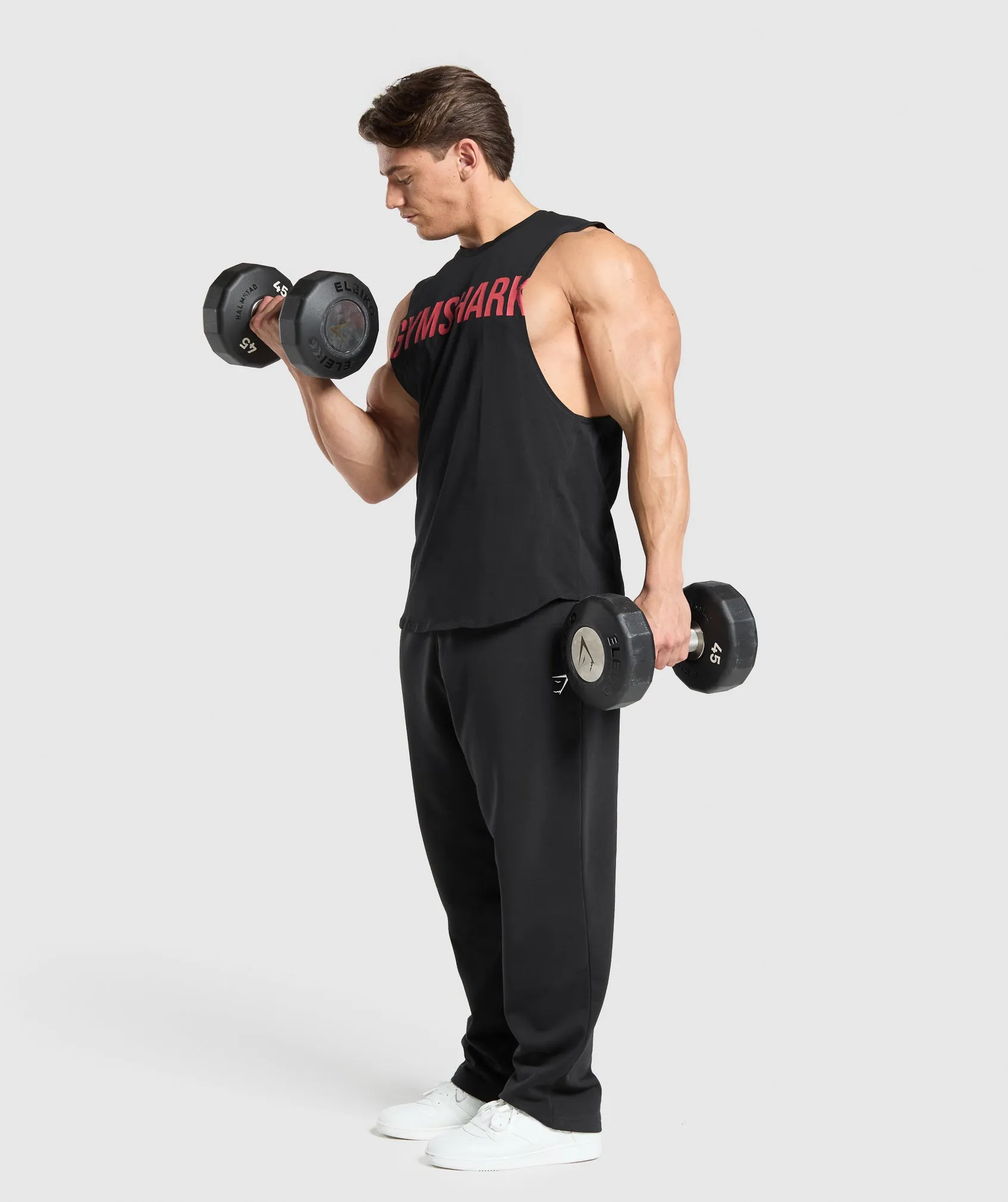 Gymshark Prime Drop Arm Tank - Black/Vivid Red sold by Gymshark product image thumbnail 4