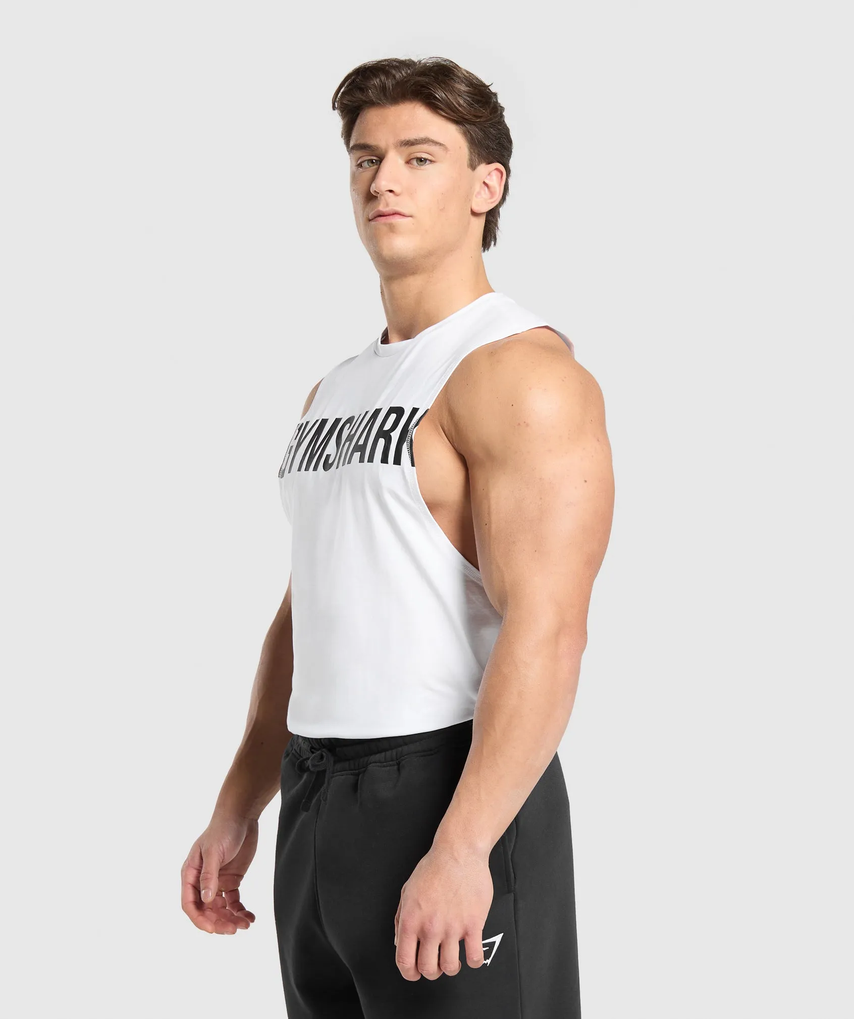 Gymshark Prime Drop Arm Tank - White sold by Gymshark product image thumbnail 3