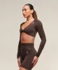 Gymshark Adapt Animal X Whitney Seamless Long Sleeve Top - Archive Brown/Soft Brown sold by Gymshark