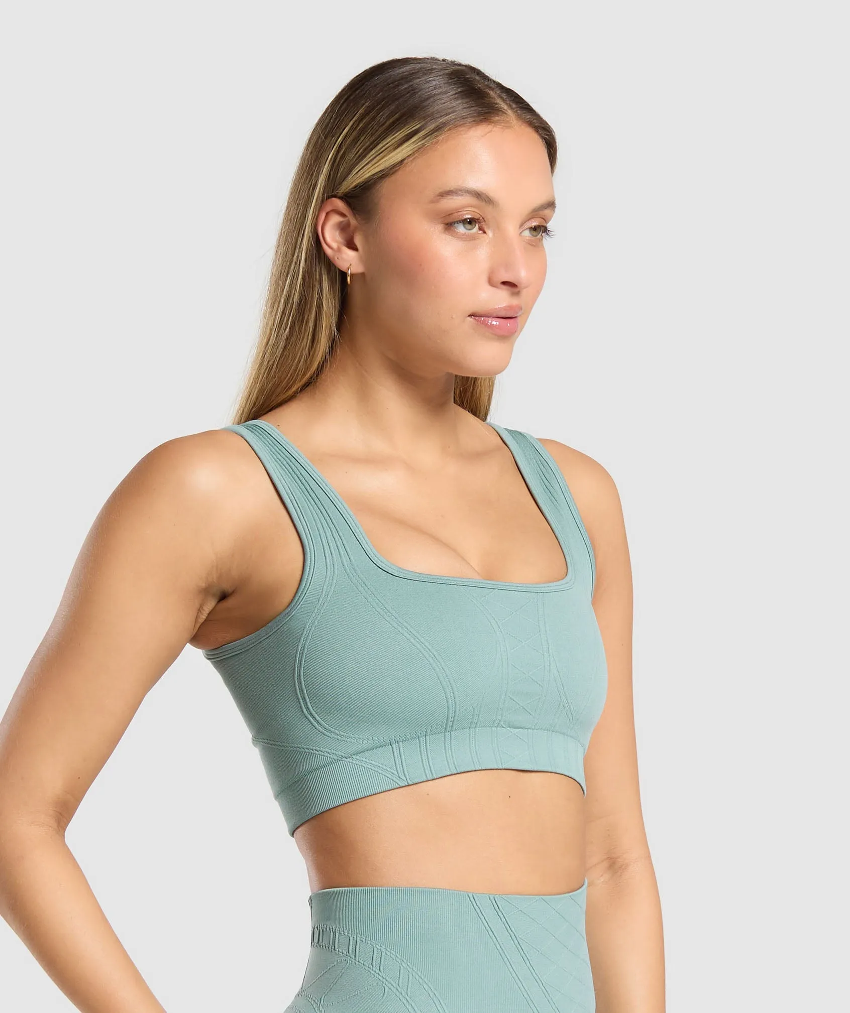 Gymshark Corset Seamless Sports Bra - Celeste Blue sold by Gymshark product image thumbnail 5
