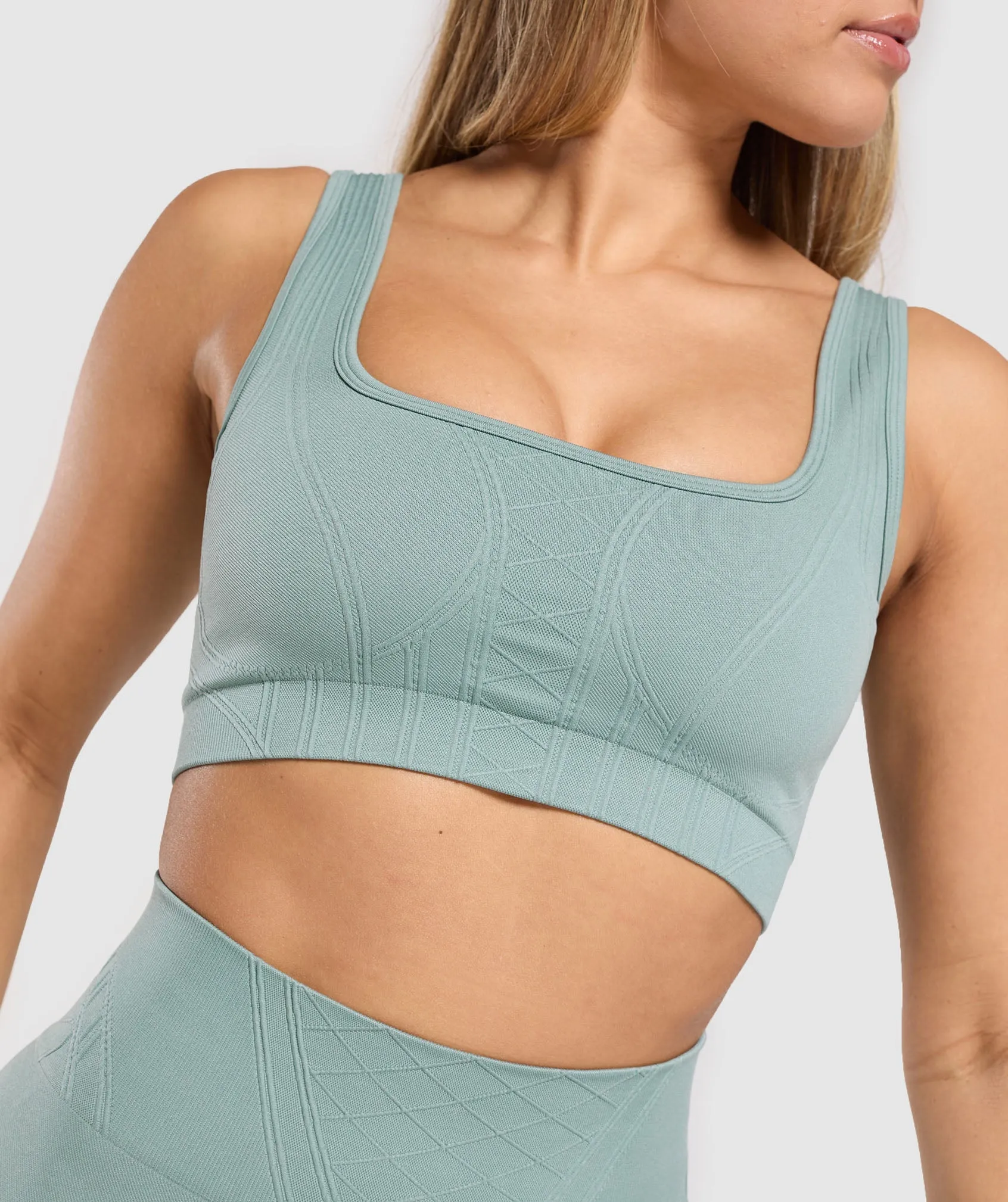 Gymshark Corset Seamless Sports Bra - Celeste Blue sold by Gymshark product image thumbnail 4