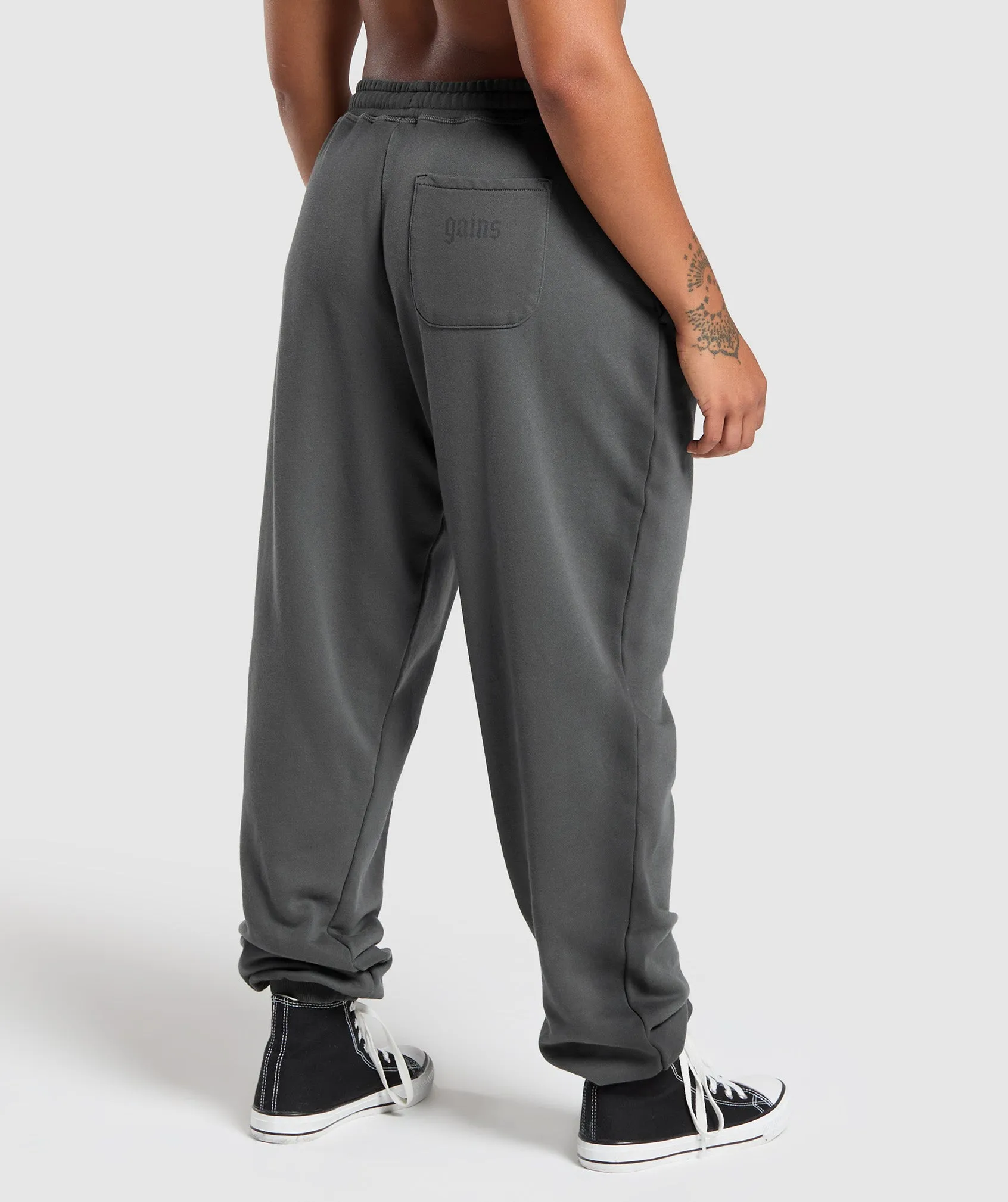 Gymshark Gains Washed Loopback Joggers - Grey sold by Gymshark product image thumbnail 2