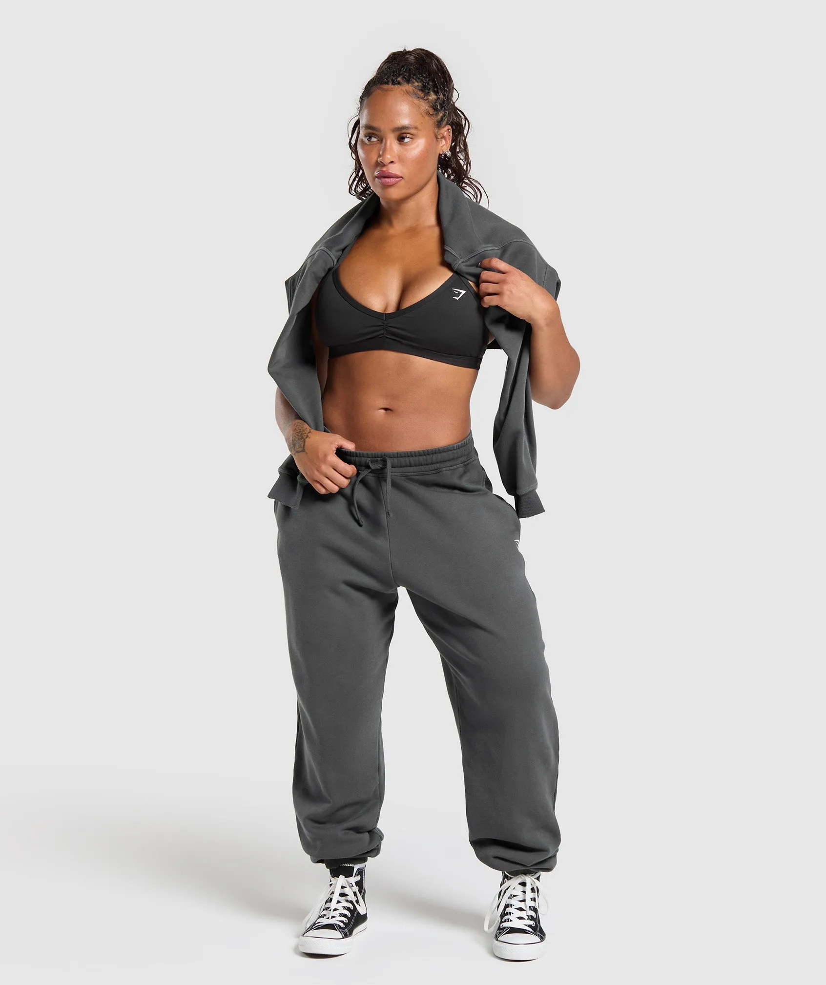 Gymshark Gains Washed Loopback Joggers - Grey sold by Gymshark product image thumbnail 4