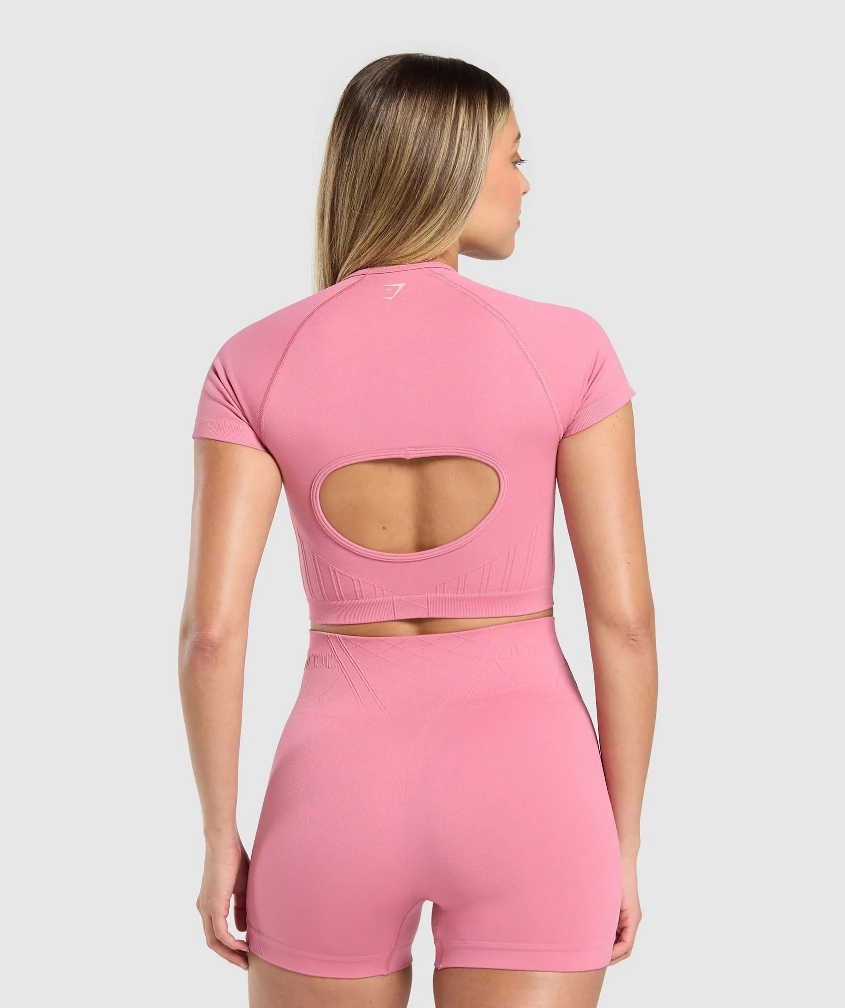 Gymshark Corset Seamless Crop Top - Sunset Pink sold by Gymshark product image thumbnail 2