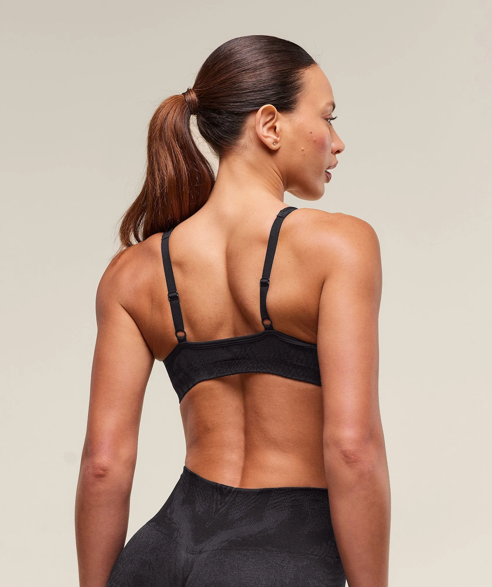 Gymshark Adapt Animal X Whitney Seamless Twist Front Bra - Asphalt Grey/Black sold by Gymshark product image thumbnail 2