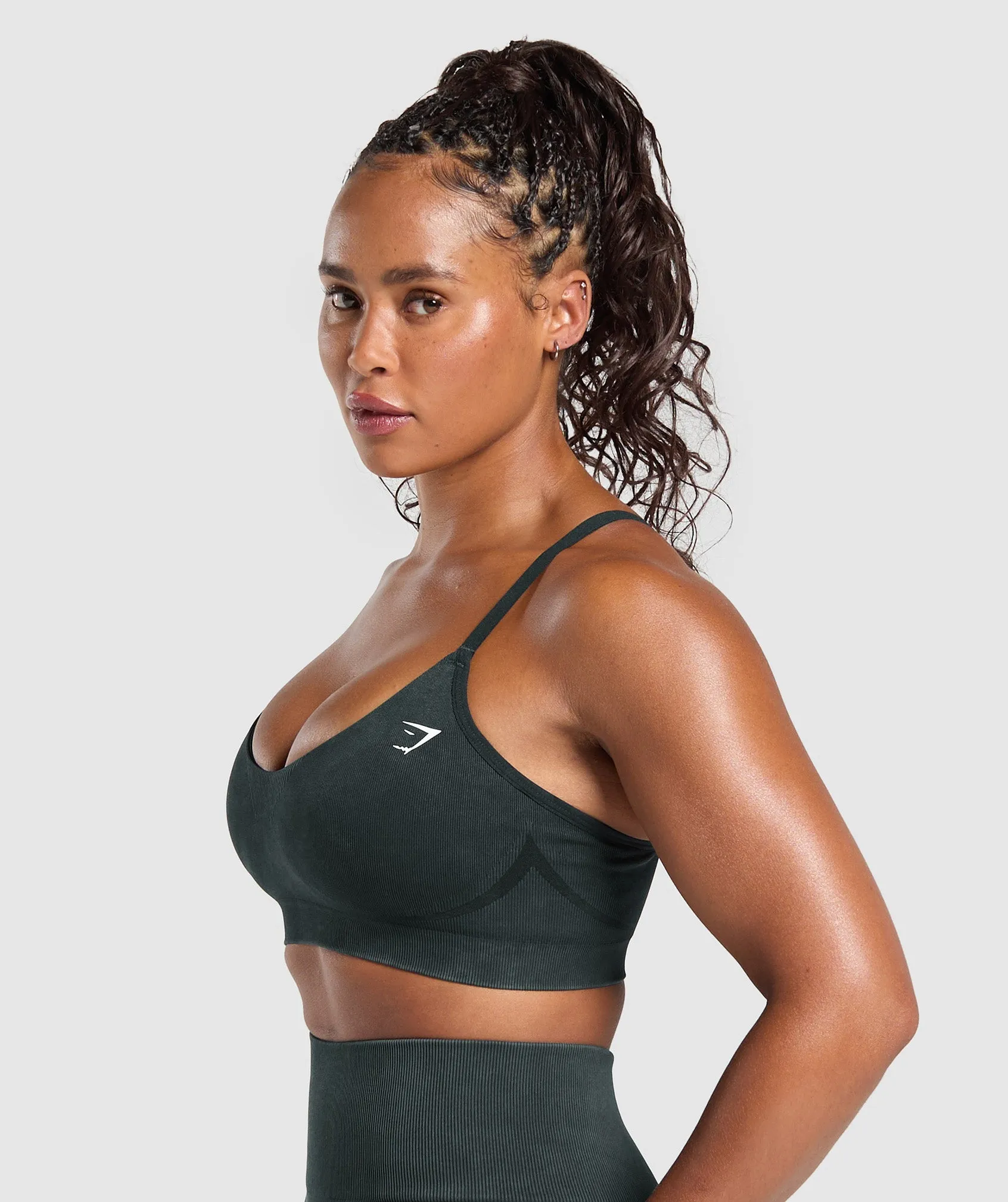 Gymshark Gains Seamless Washed Sports Bra - Black sold by Gymshark product image thumbnail 2
