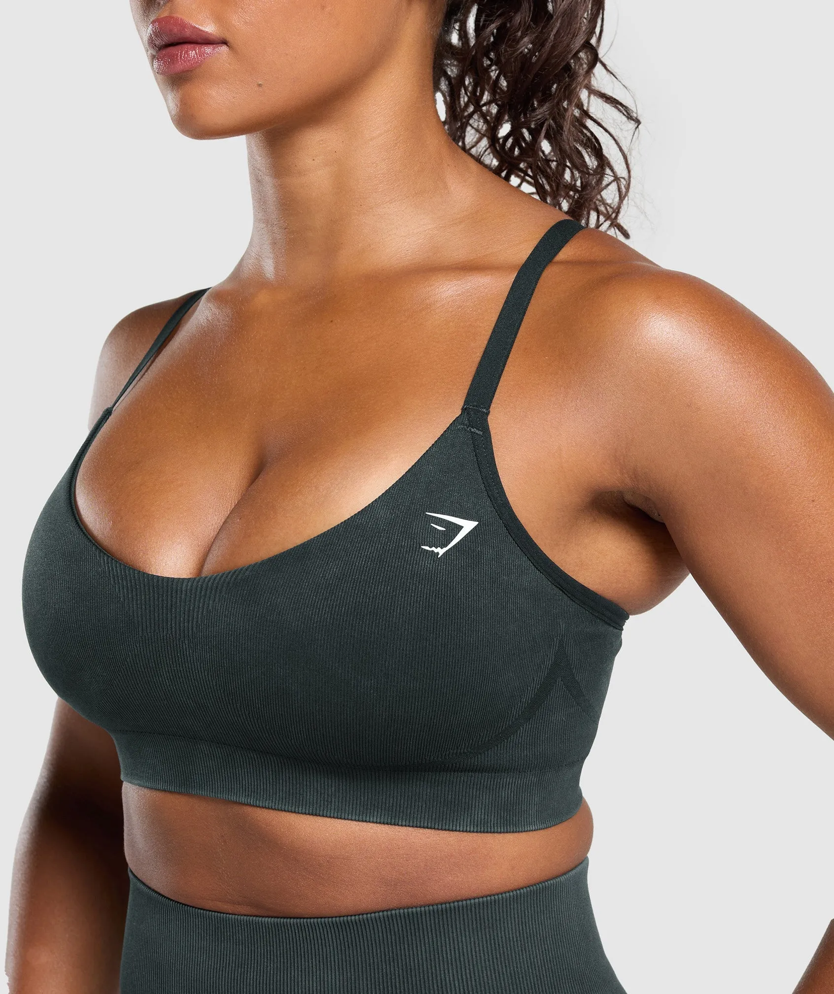 Gymshark Gains Seamless Washed Sports Bra - Black sold by Gymshark product image thumbnail 5