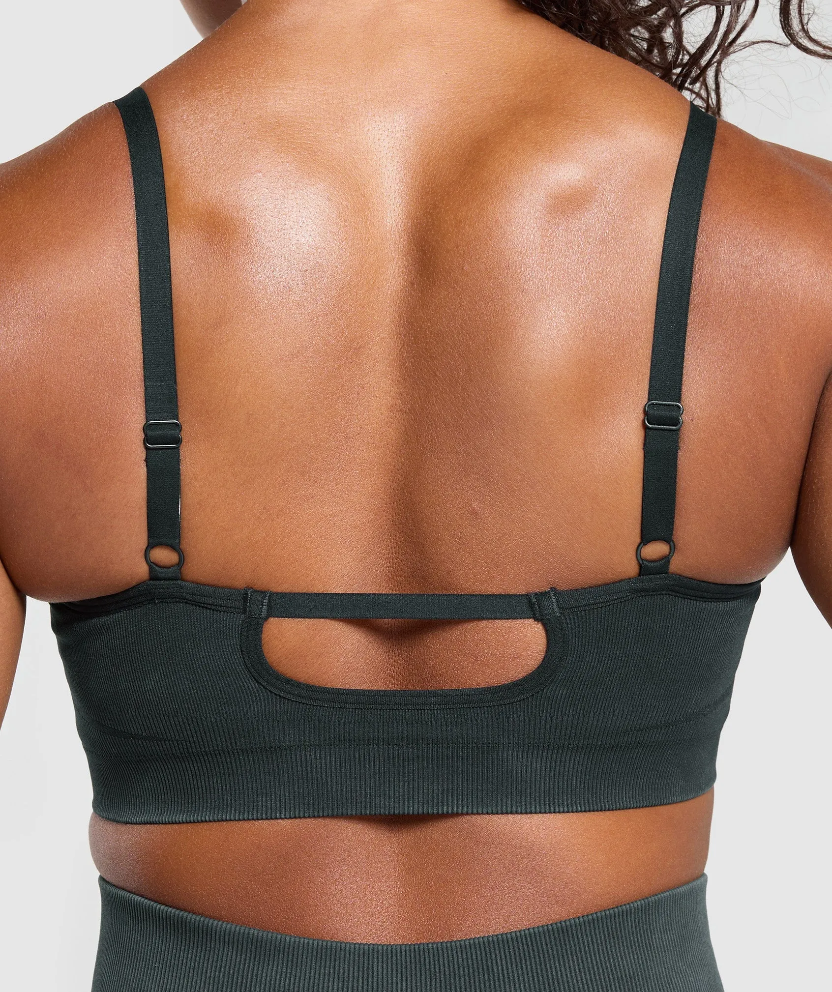 Gymshark Gains Seamless Washed Sports Bra - Black sold by Gymshark product image thumbnail 4