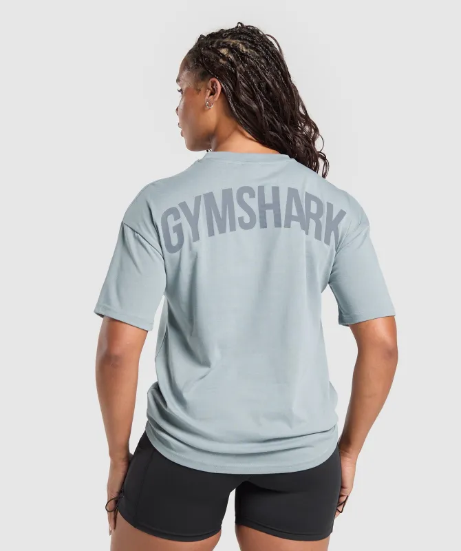 GS Power Oversized T-Shirt - Denim Grey sold by Gymshark