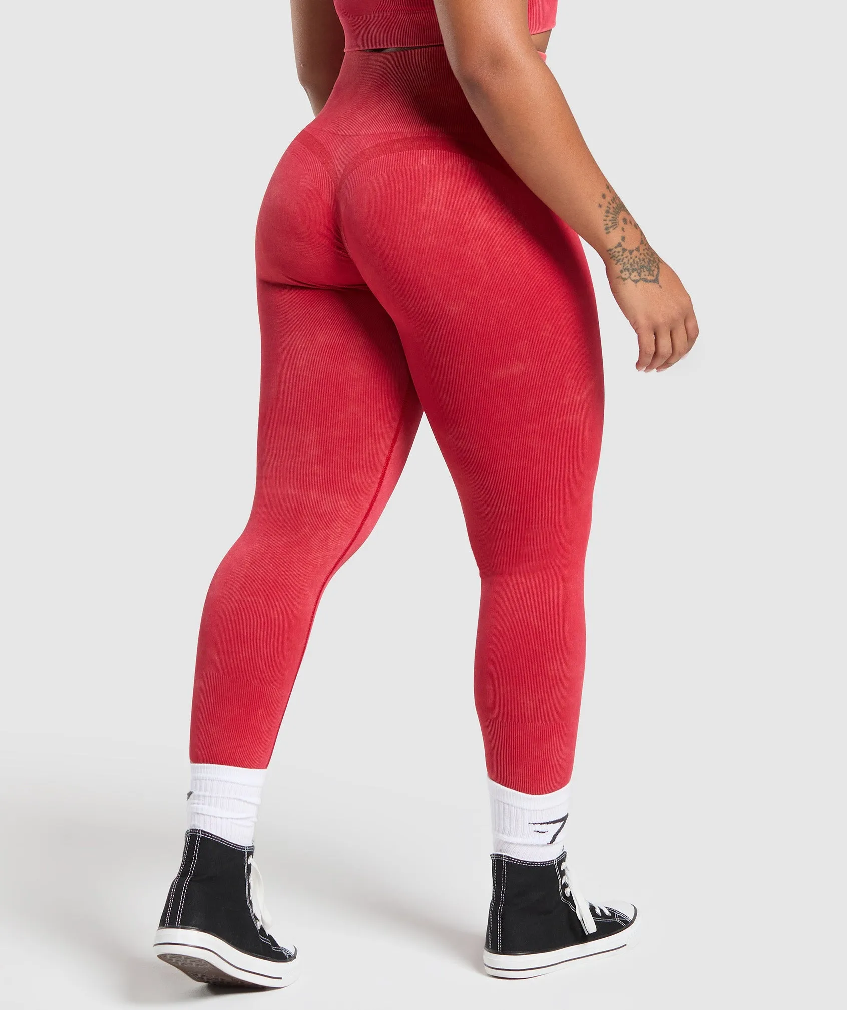 Gymshark Gains Seamless Leggings - Carmine Red sold by Gymshark product image thumbnail 2