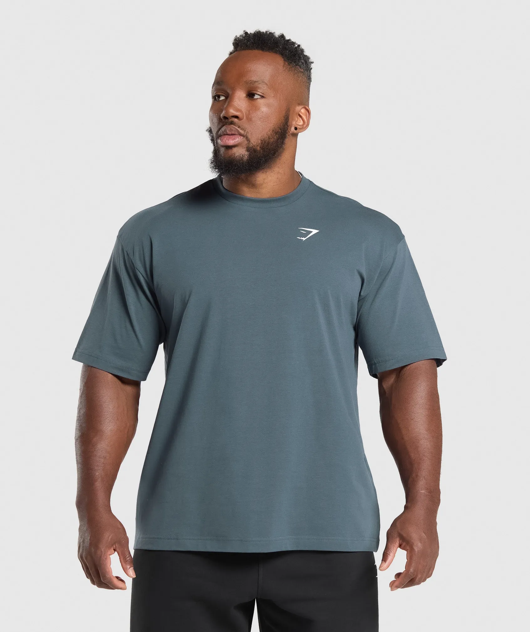 Gymshark Essential Oversized T-Shirt - Titanium Blue sold by Gymshark