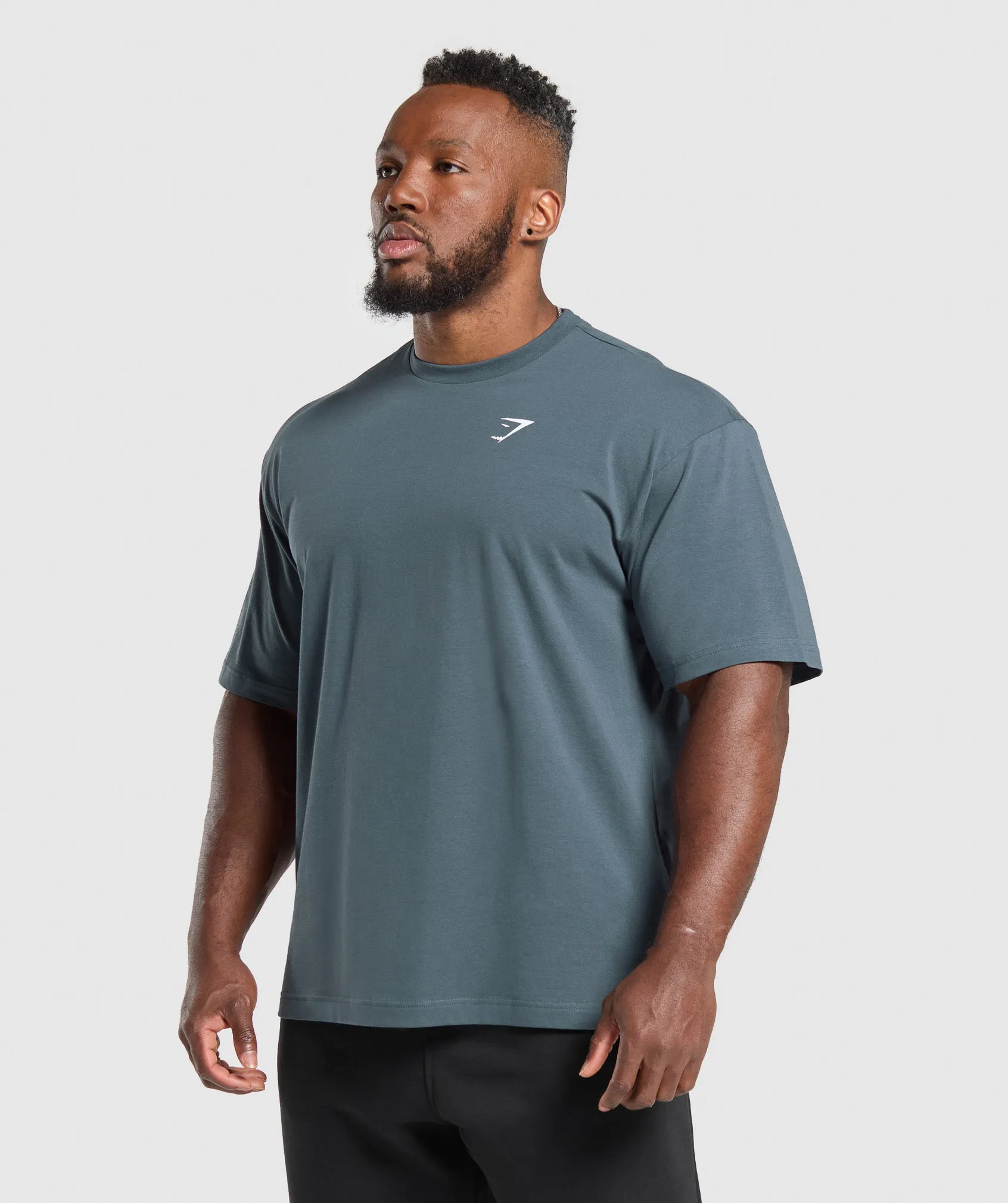 Gymshark Essential Oversized T-Shirt - Titanium Blue sold by Gymshark product image thumbnail 3