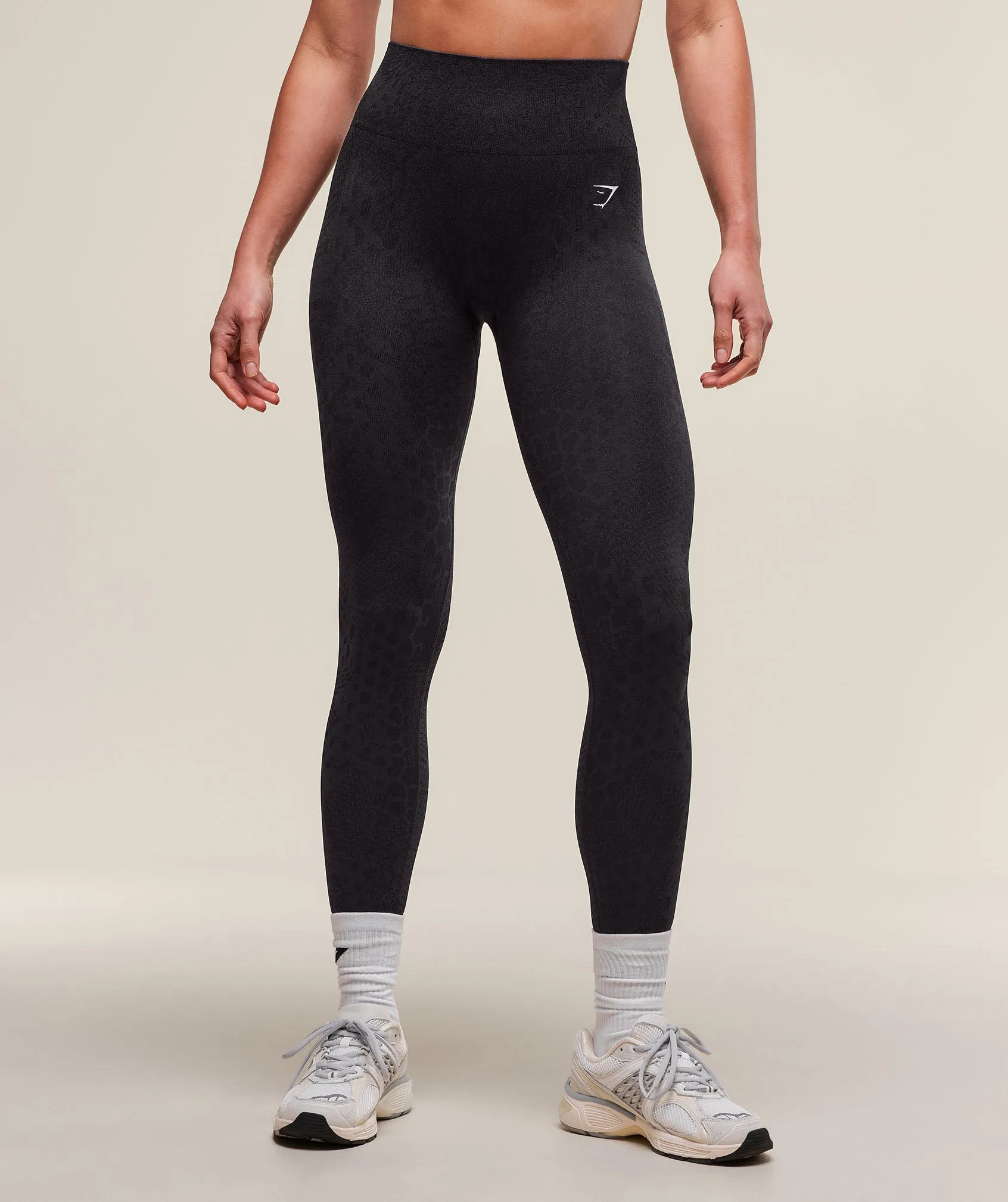 Gymshark Adapt Animal X Whitney Seamless Leggings - Asphalt Grey/Black sold by Gymshark