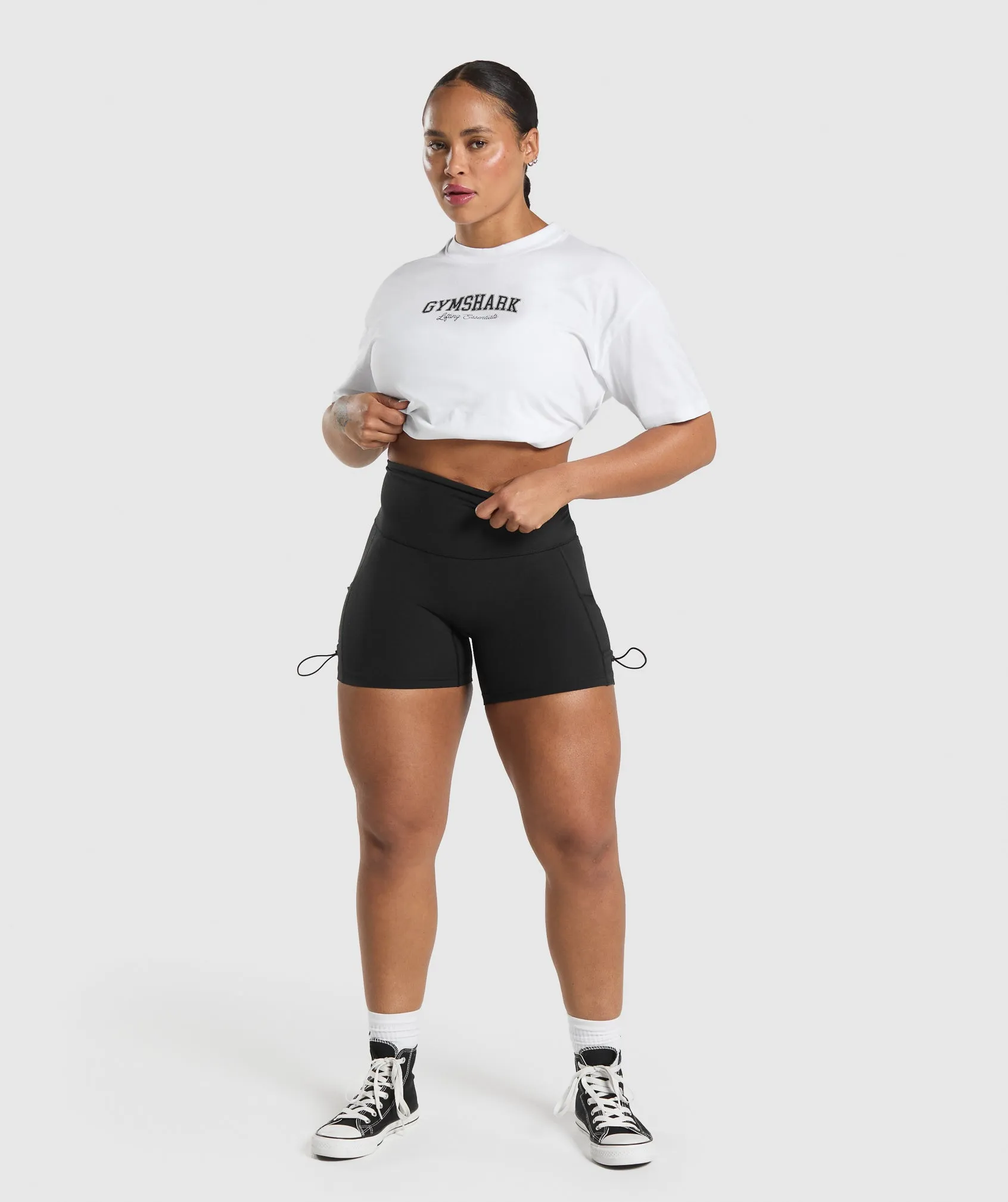 Gymshark Lifting Essentials Graphic Oversized T-Shirt - White sold by Gymshark product image thumbnail 4