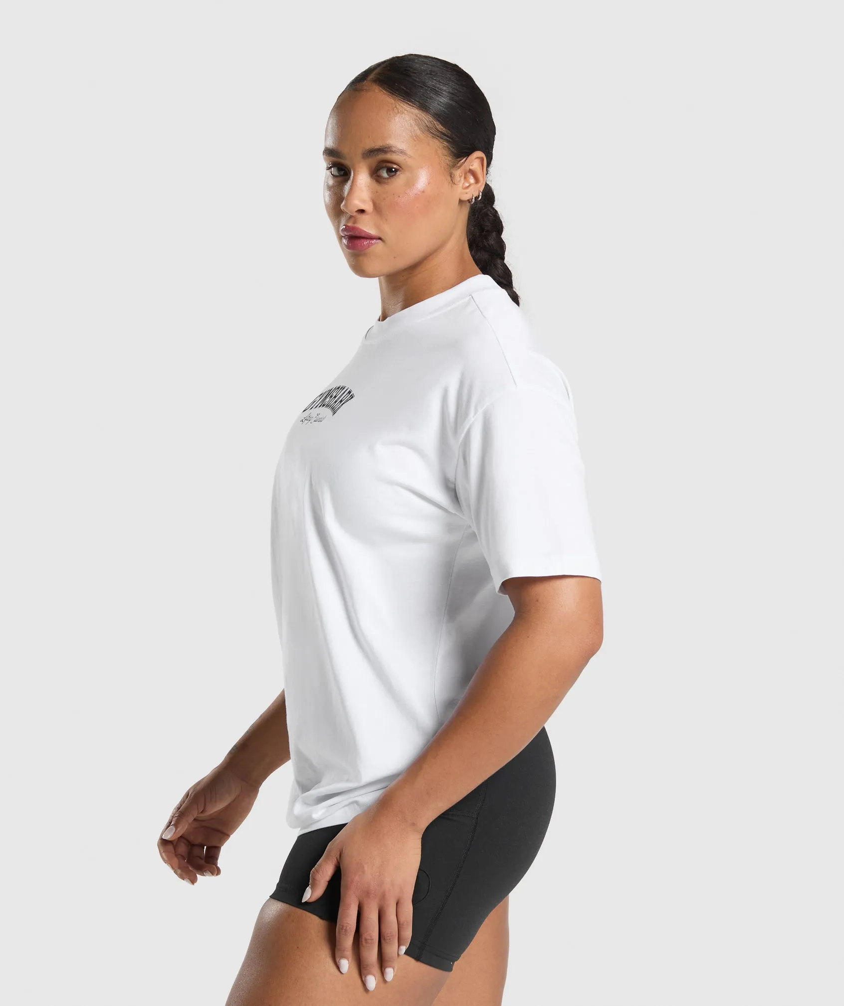 Gymshark Lifting Essentials Graphic Oversized T-Shirt - White sold by Gymshark product image thumbnail 2